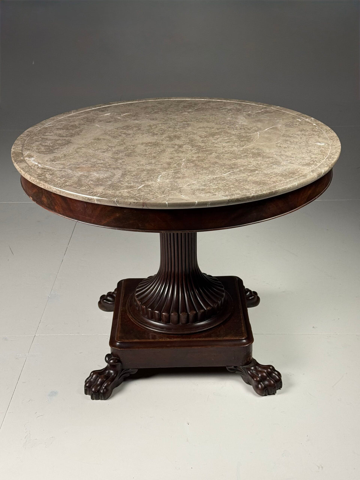 Early 19th Century French Mahogany Center Table with Claw Feet, photo 21
