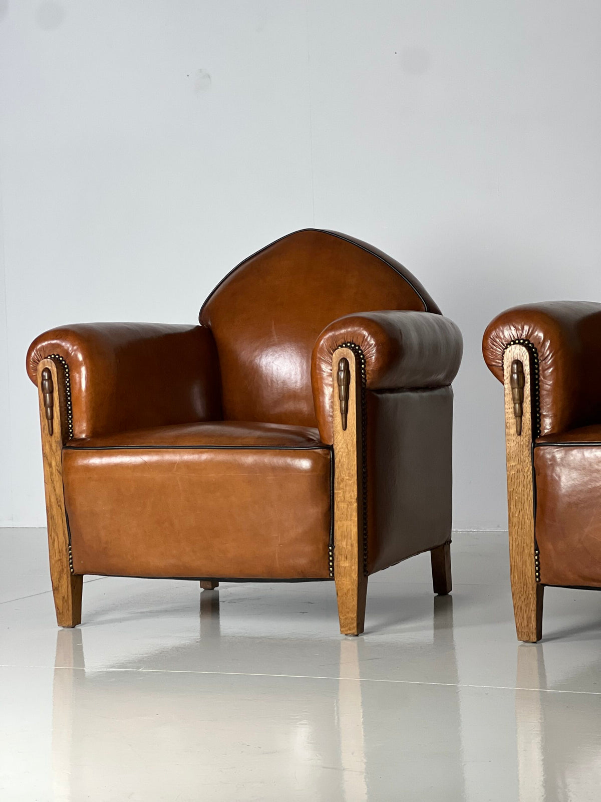 Pair of 1920s Art Deco Sheepskin Club Chairs, photo 8