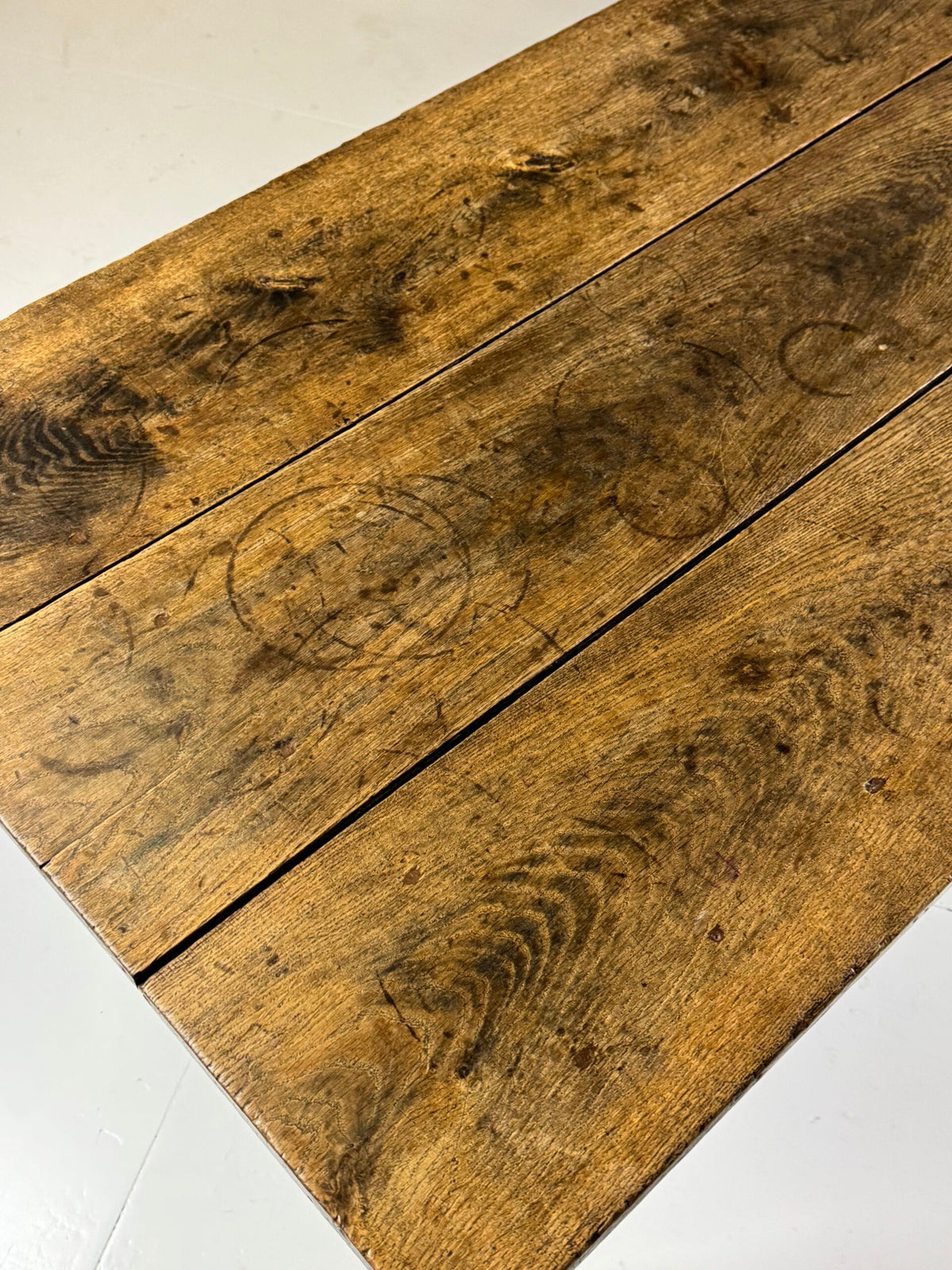 French Antique Farmhouse Dining Table with Extension Leaves, photo 14