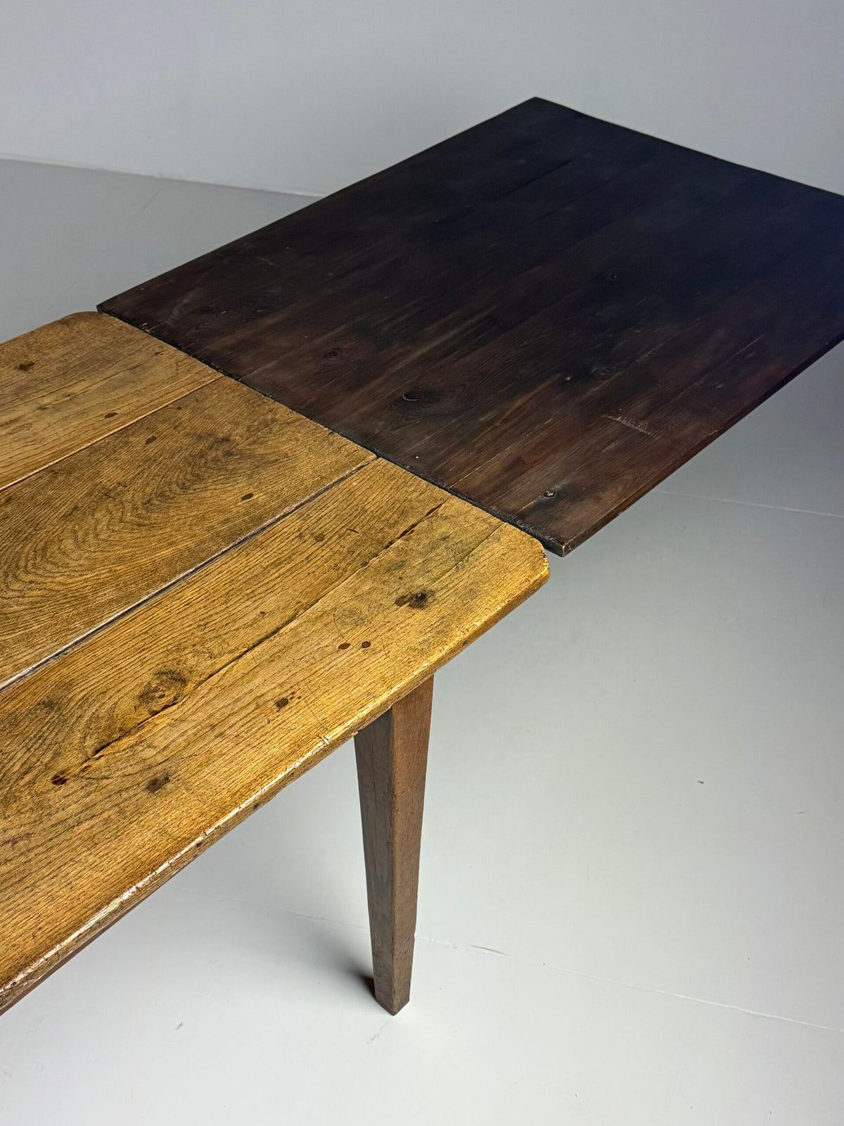 French Antique Farmhouse Dining Table with Extension Leaves, photo 5