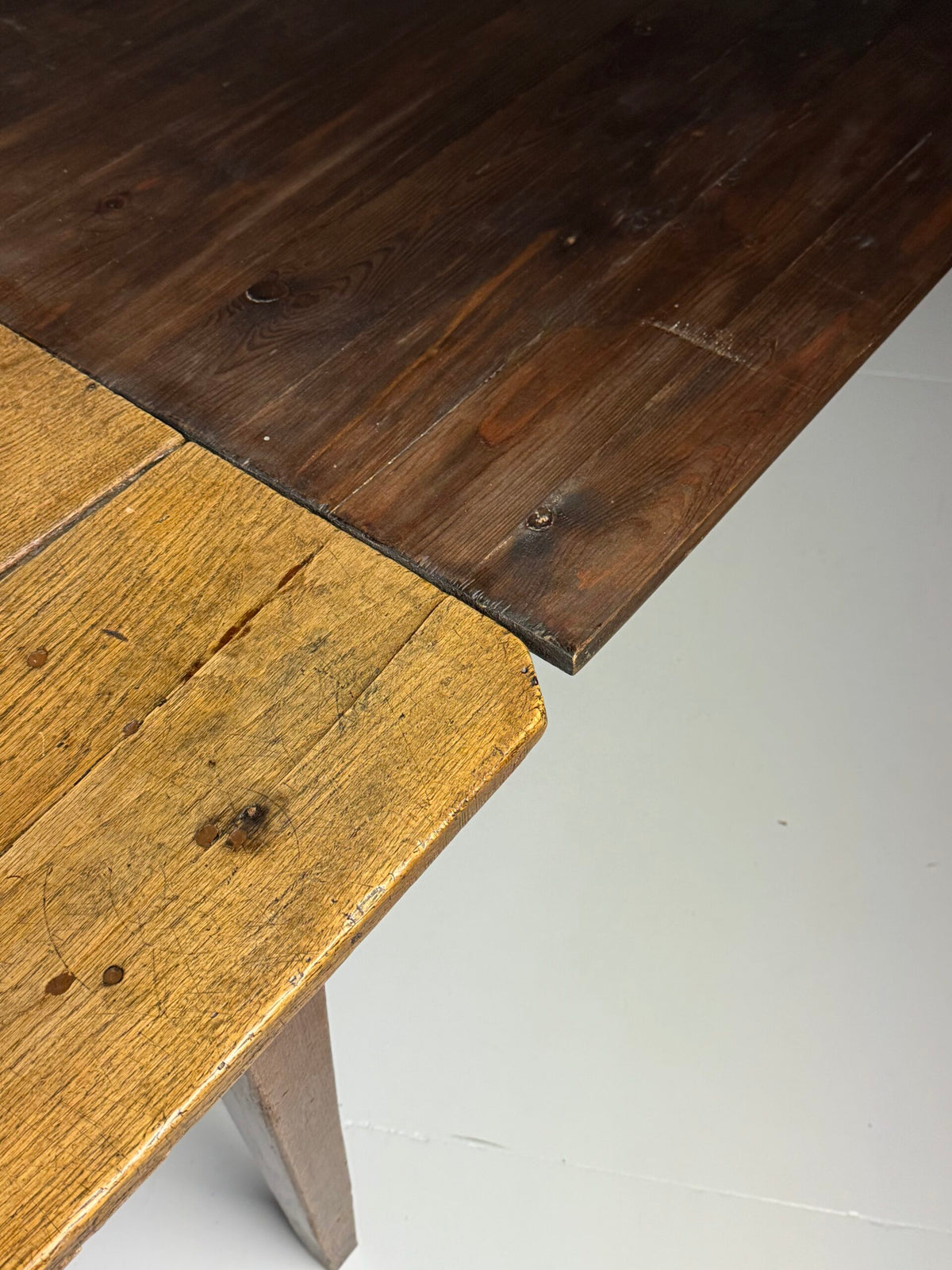French Antique Farmhouse Dining Table with Extension Leaves, photo 3