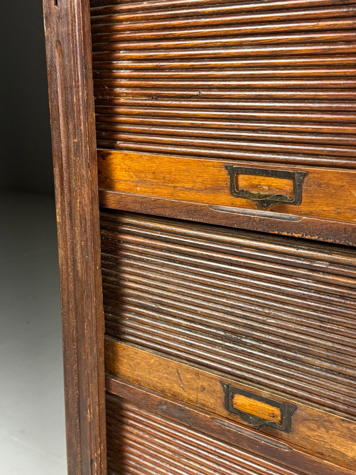 Belgian Oak Roll-Front Filing Cabinet, Early 20th Century, photo 18
