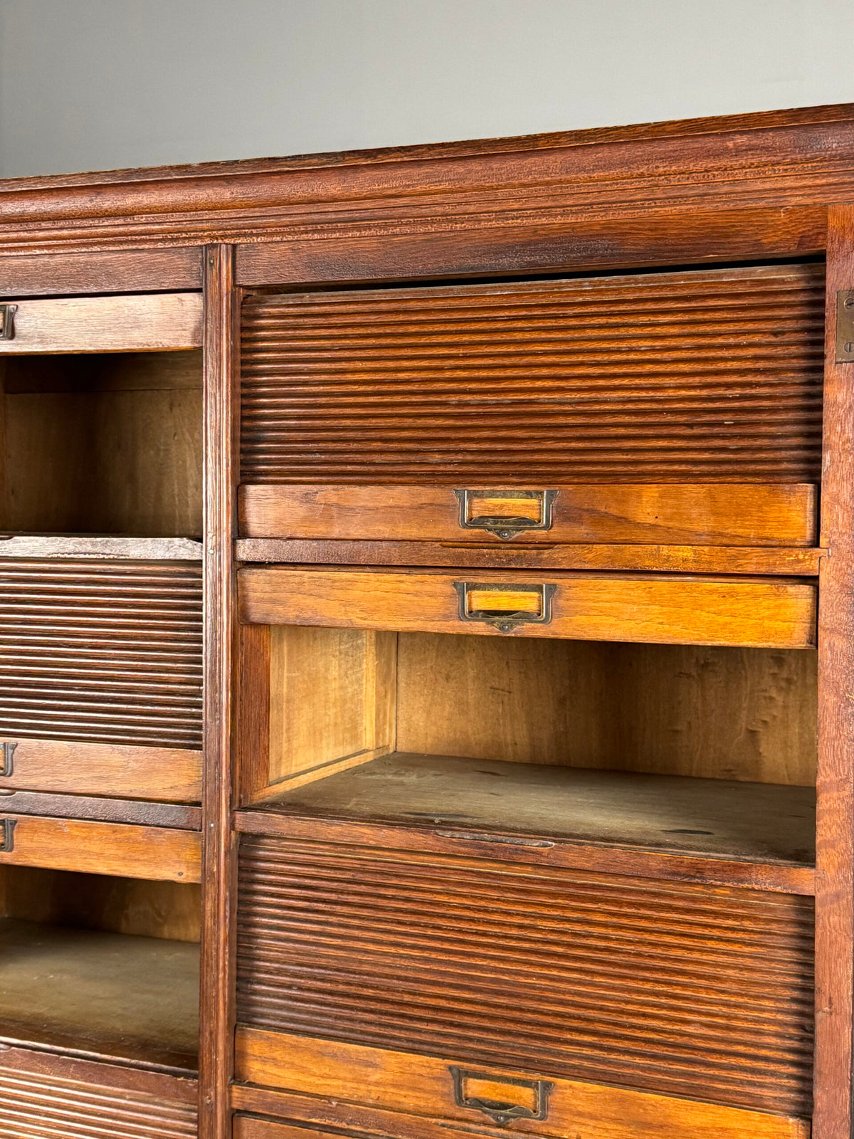 Belgian Oak Roll-Front Filing Cabinet, Early 20th Century, photo 7