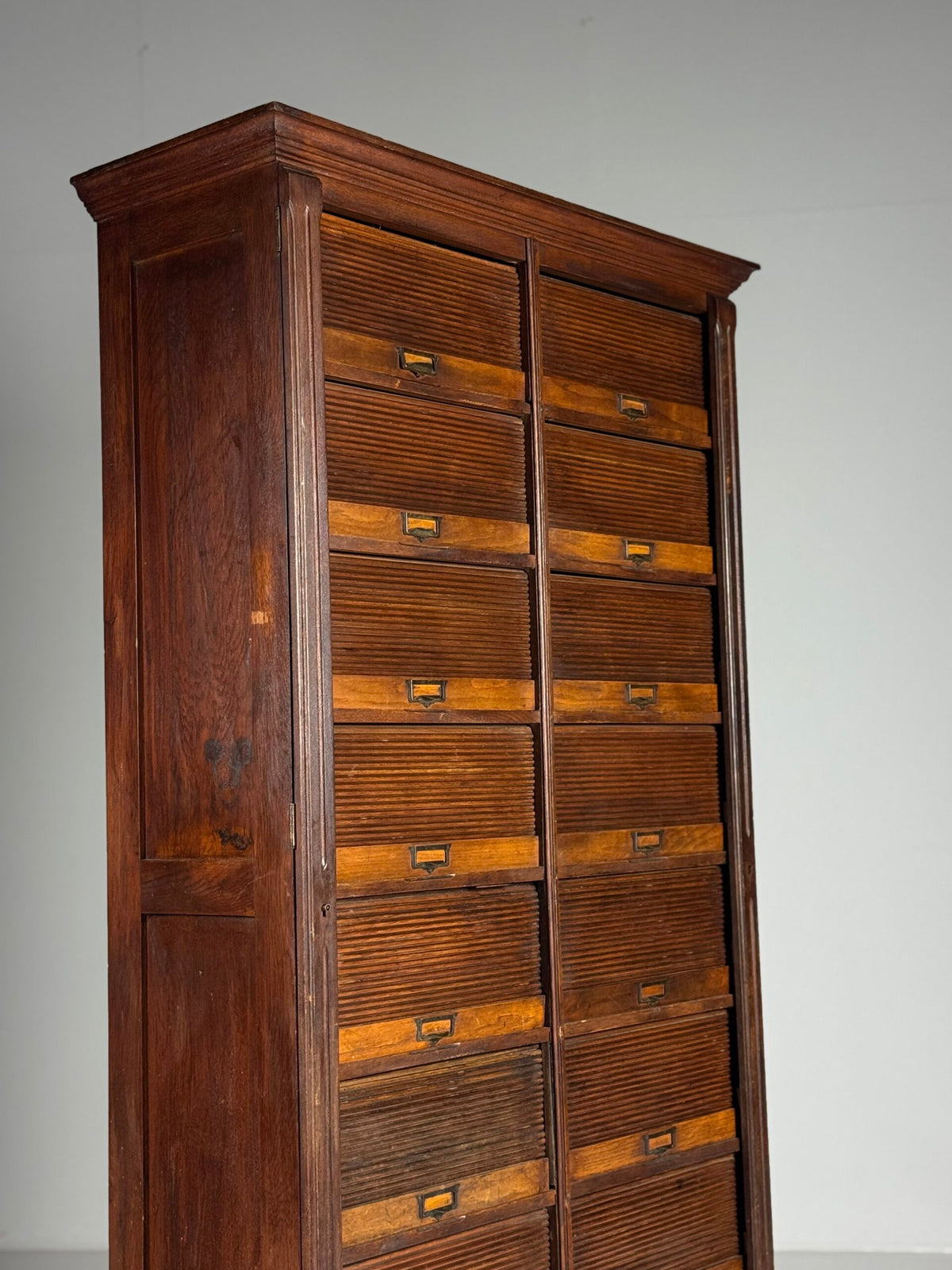 Belgian Oak Roll-Front Filing Cabinet, Early 20th Century, photo 4