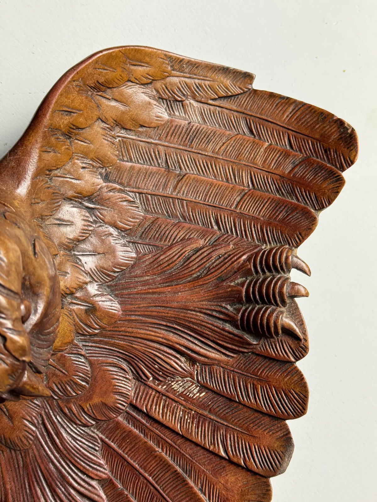 Black Forest Owl Inkwell, Carved Linden Wood, 1918, photo 20
