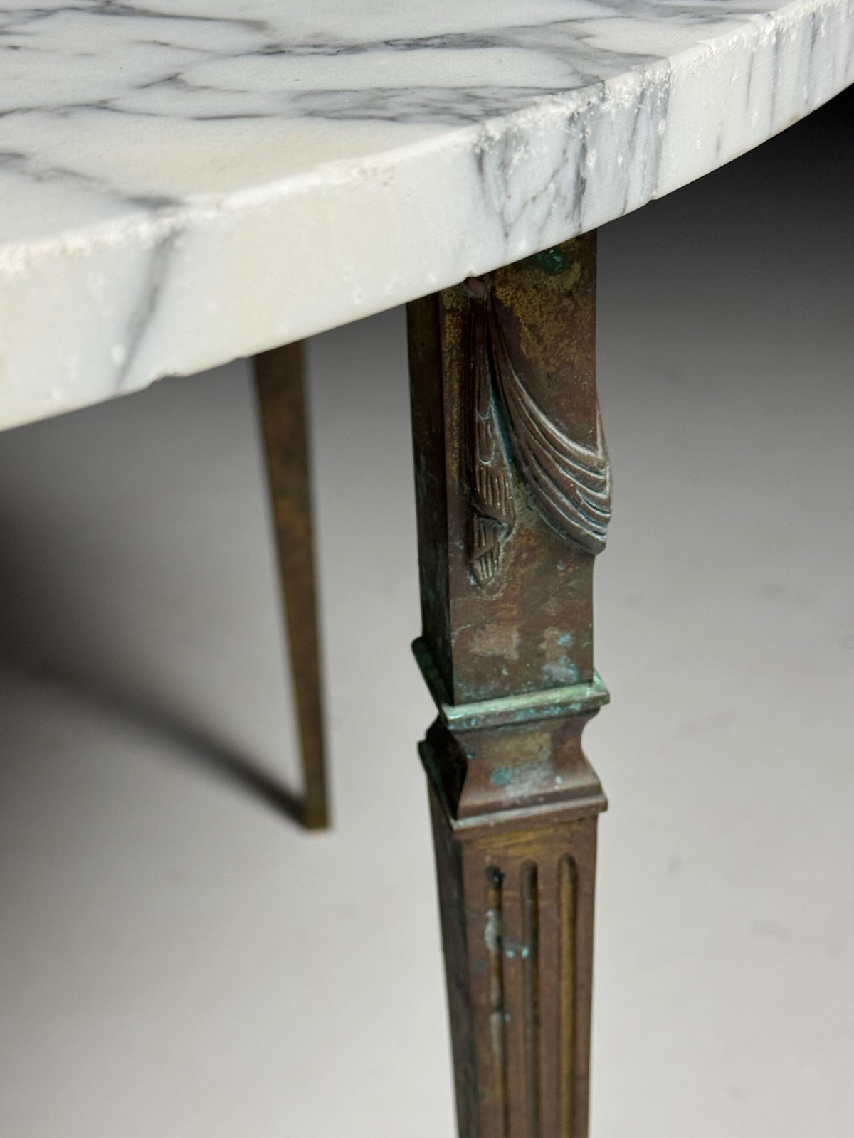 Vintage Italian White Marble Top Coffee Table, Belgium, photo 8