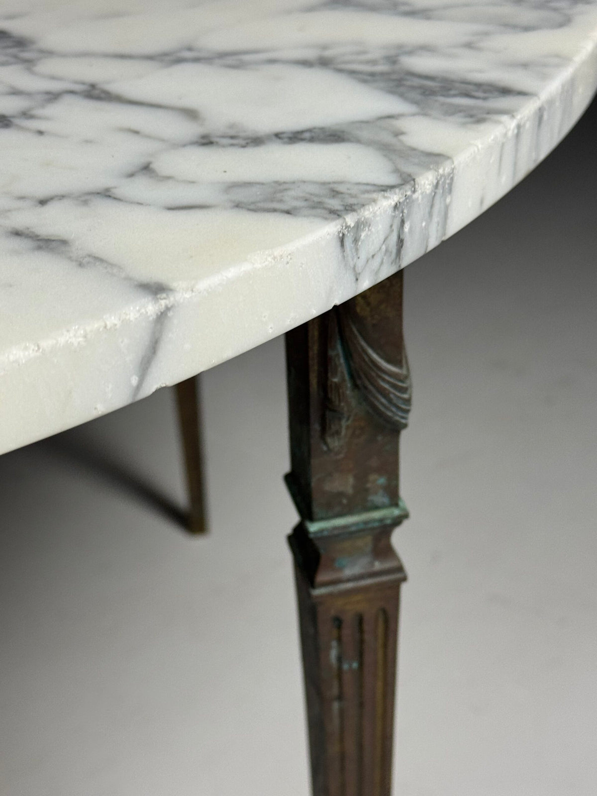 Vintage Italian White Marble Top Coffee Table, Belgium, photo 7
