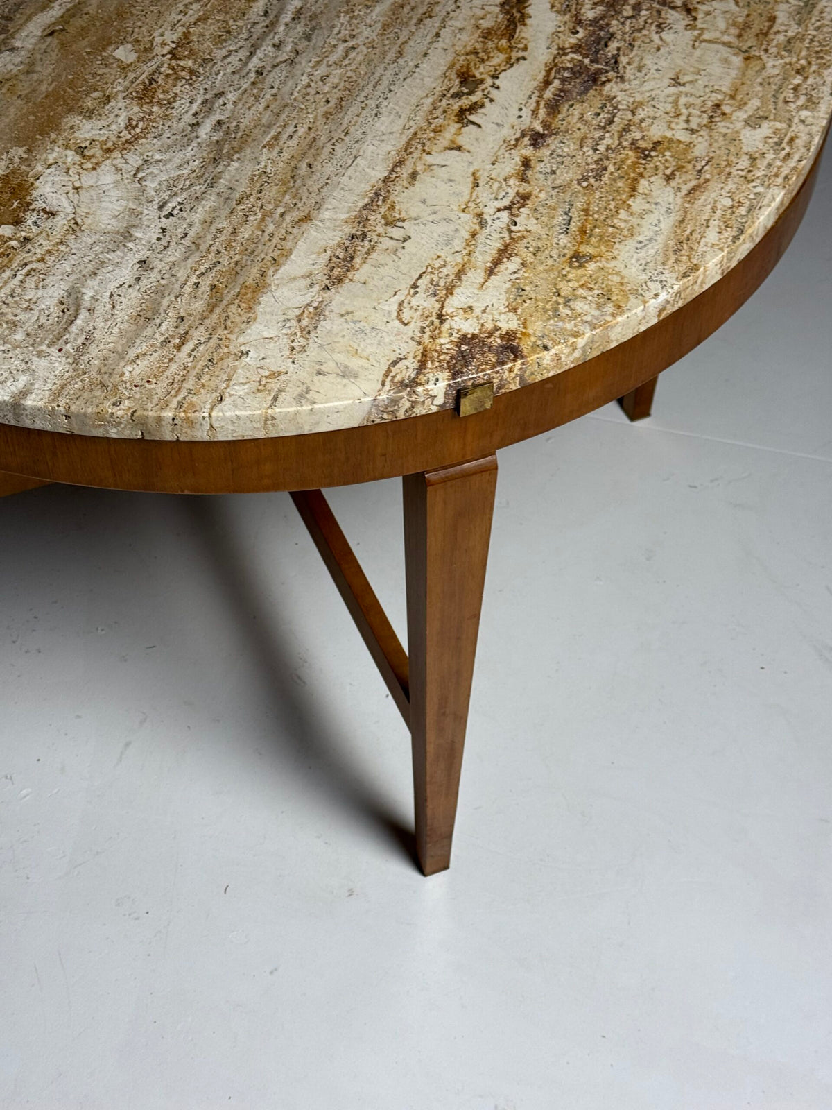 Vintage Travertine Top Coffee Table, Belgium, photo 13