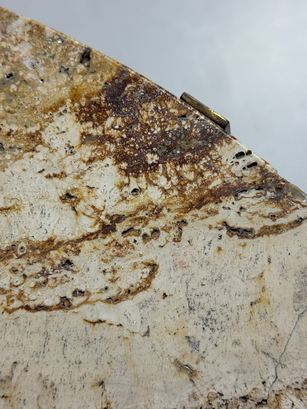 Vintage Travertine Top Coffee Table, Belgium, photo 7