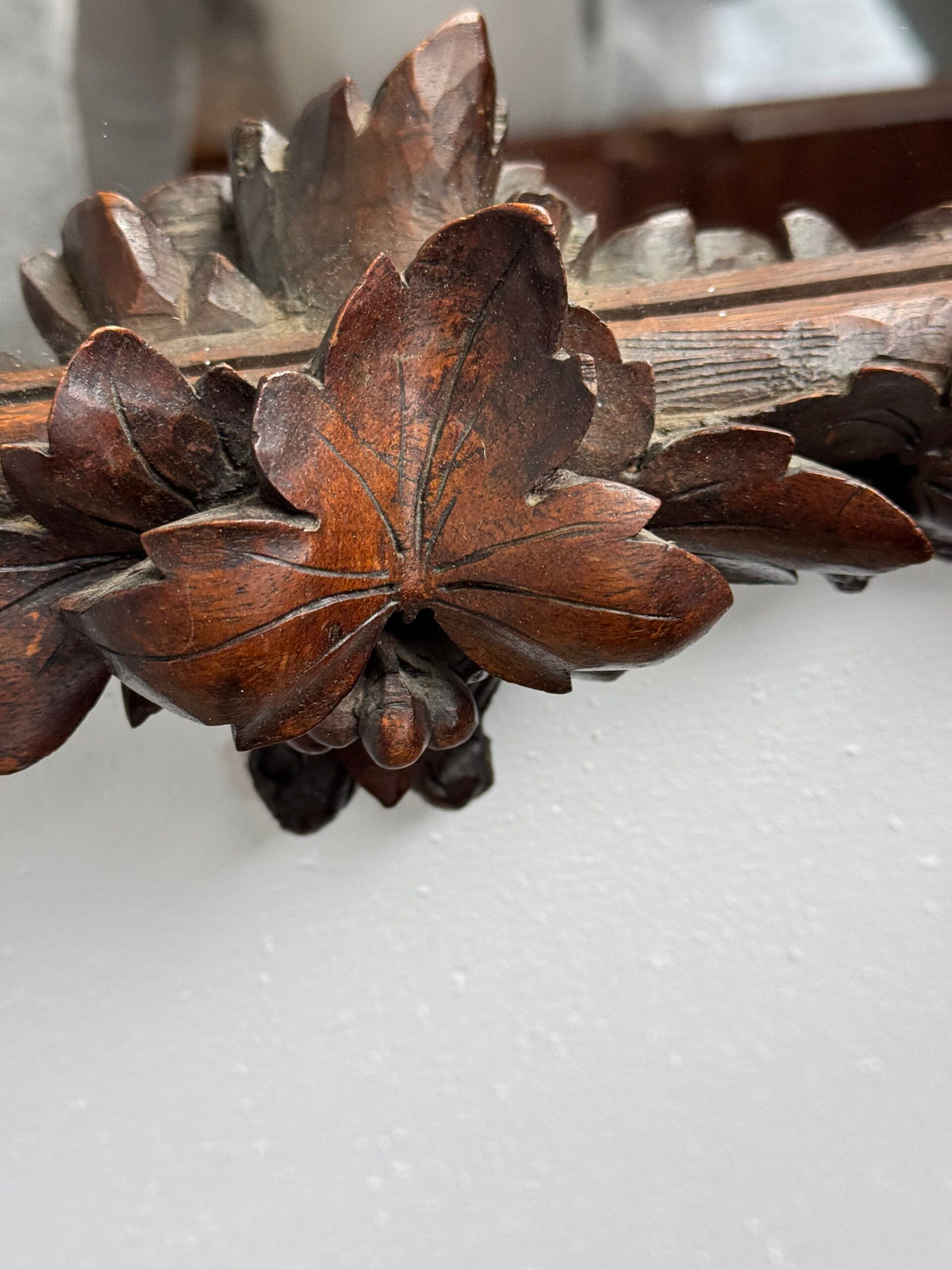 Hand Carved Black Forest Mirror, Germany c. 1900, photo 7