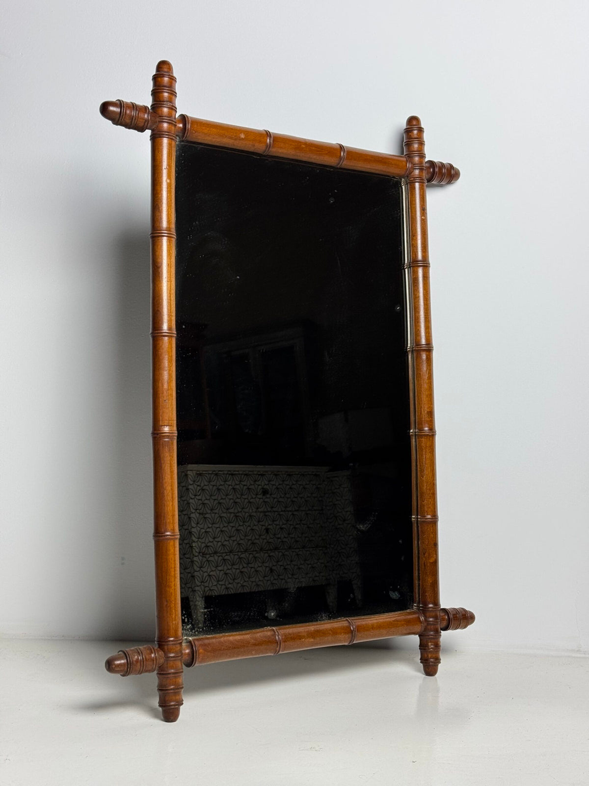 French Faux Bamboo Mirror, 1910, photo 1