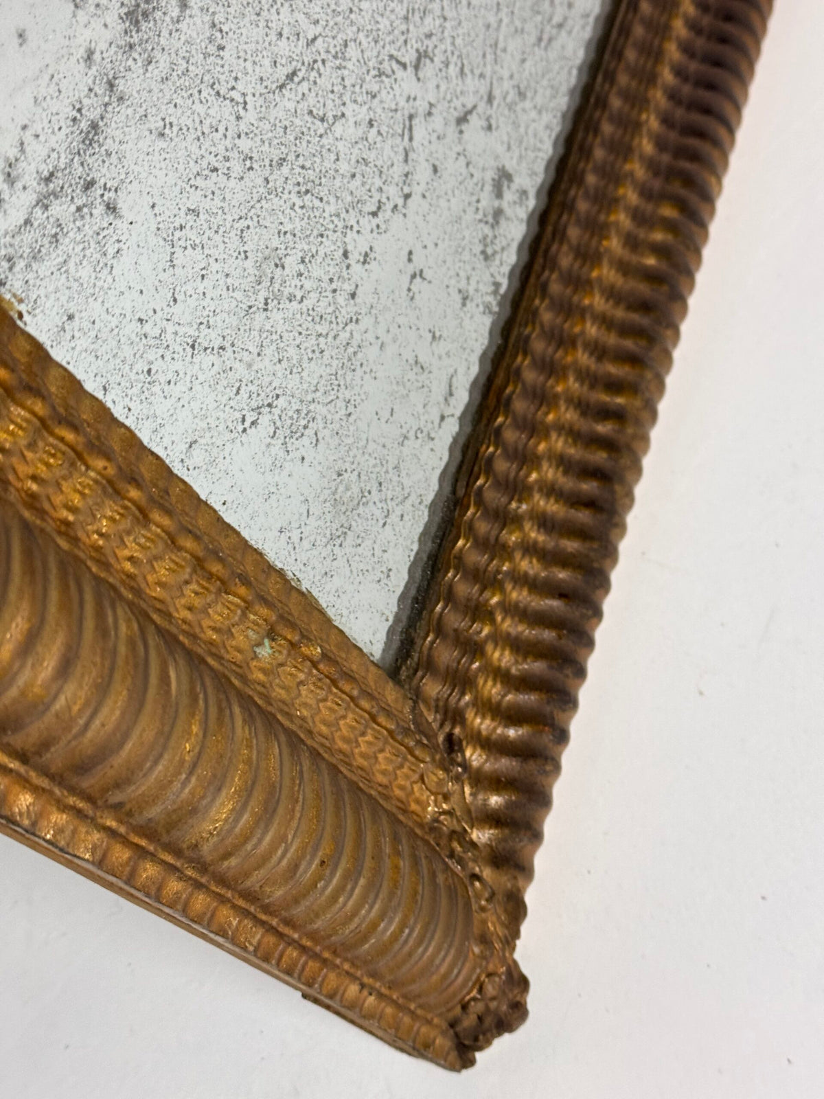 French Gilt Ribbed Frame Mirror, 19th Century, photo 7