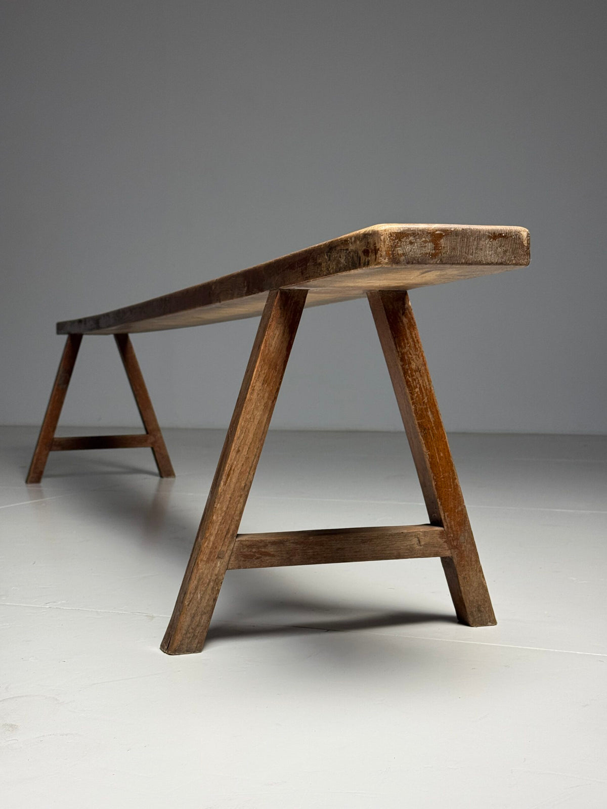 Pair of French Oak Dining Benches, 260 cm, c. 1900, photo 8