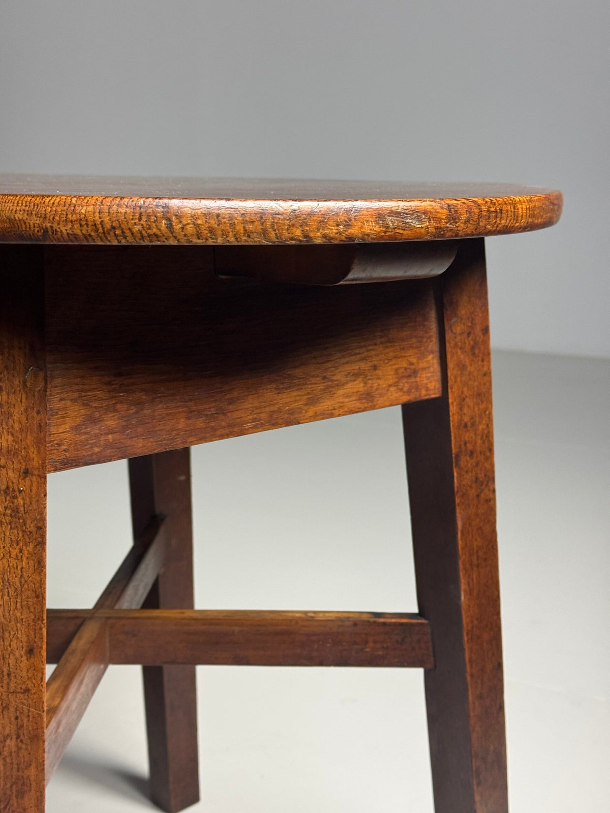 English Solid Oak Side Table, c. 1900, photo 9