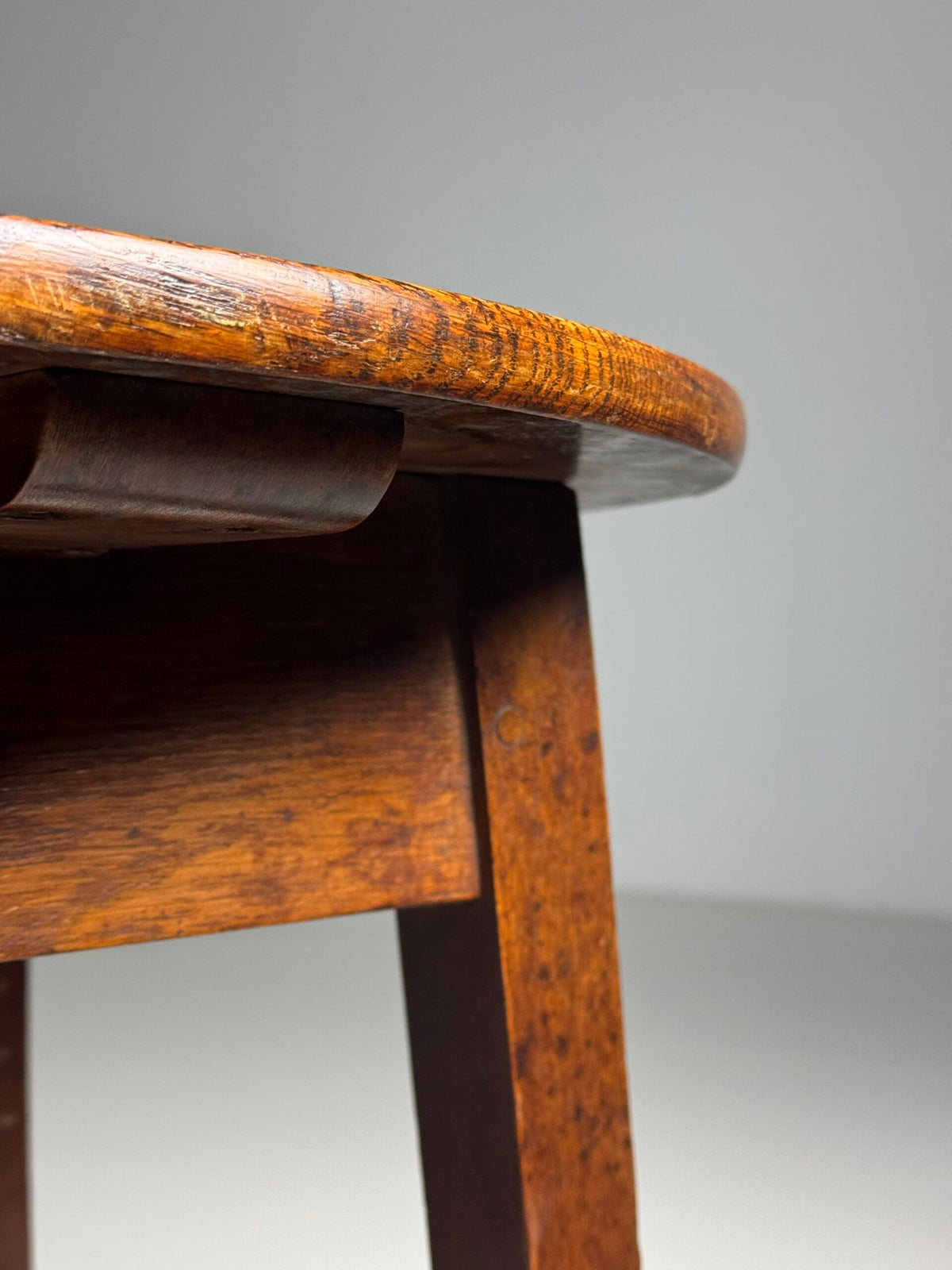 English Solid Oak Side Table, c. 1900, photo 7