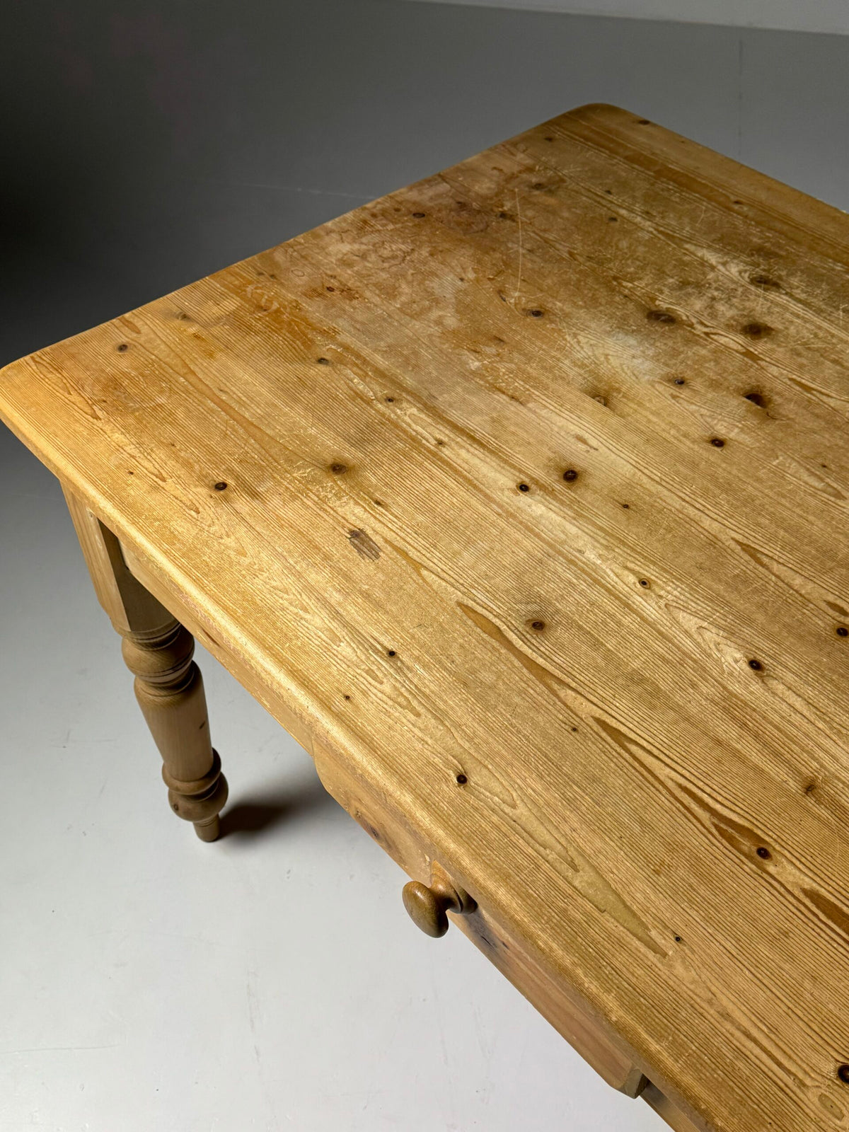 Rustic Solid Pine Dining Table with Six Drawers, 190 cm, photo 11