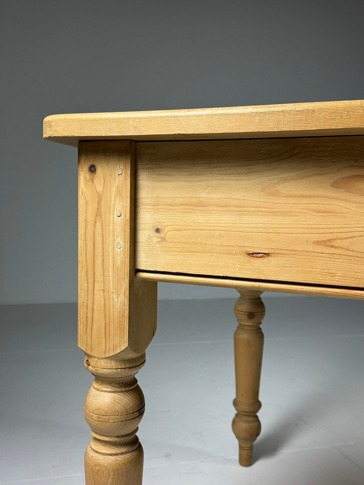 Rustic Solid Pine Dining Table with Six Drawers, 190 cm, photo 12