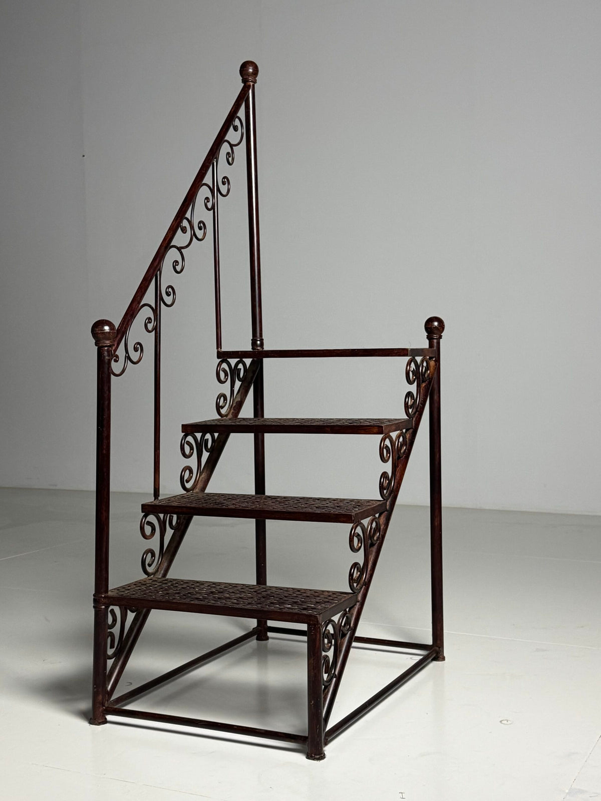 Patinated Metal Library Steps, Late 20th Century, photo 12