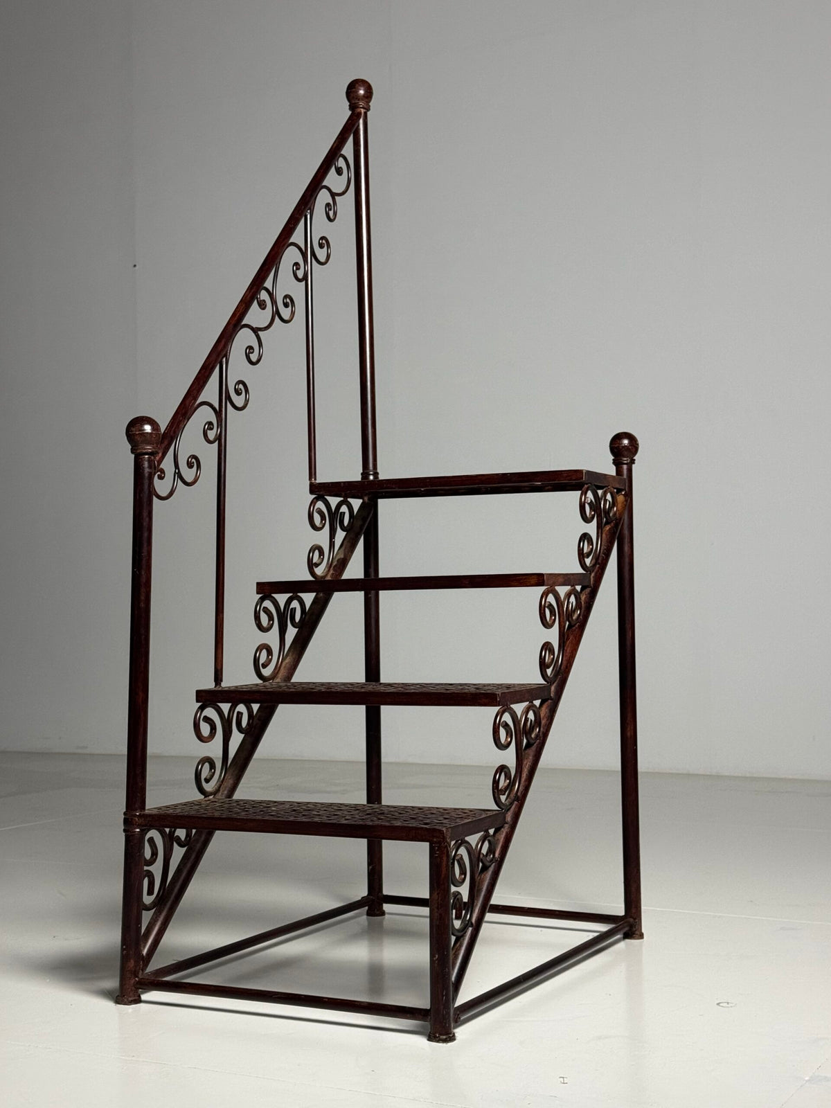 Patinated Metal Library Steps, Late 20th Century, photo 1