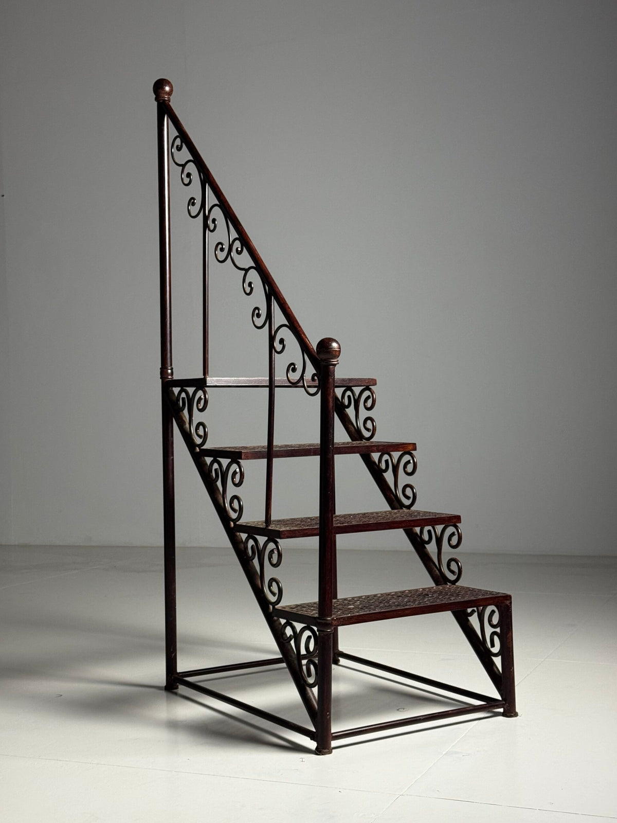 Patinated Metal Library Steps, Late 20th Century, photo 8