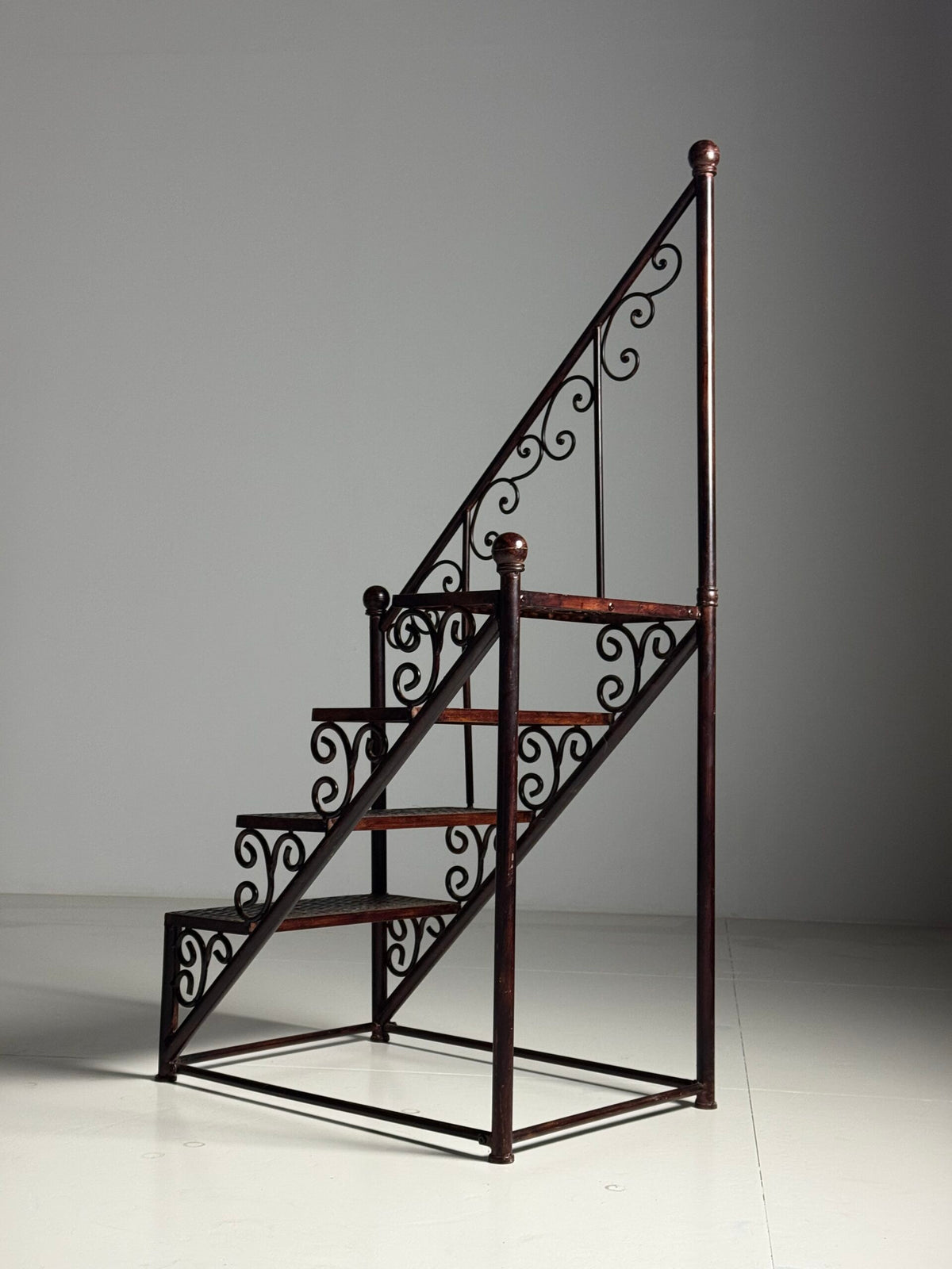 Patinated Metal Library Steps, Late 20th Century, photo 3