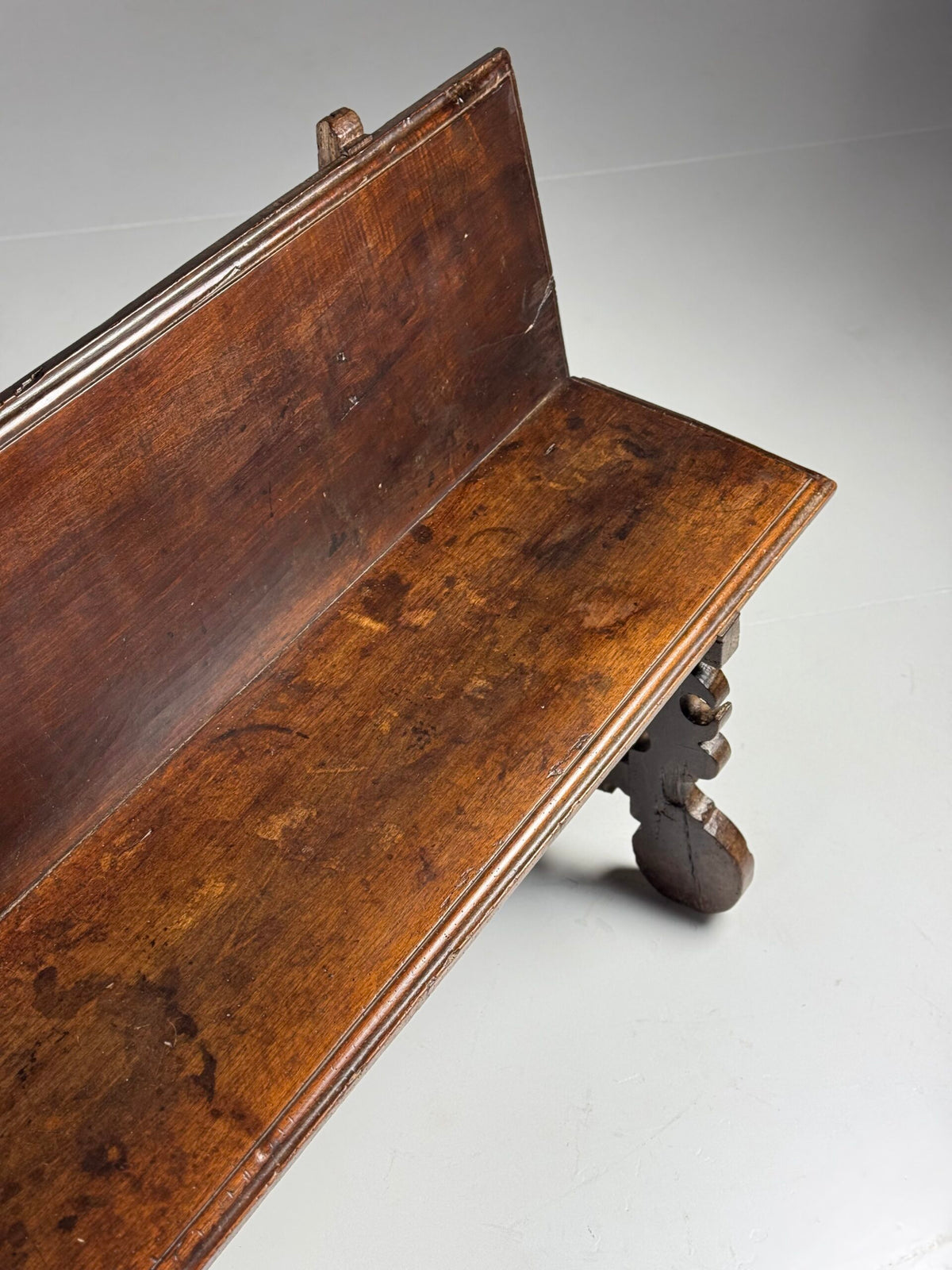 Spanish Solid Walnut Bench, 18th Century, photo 5