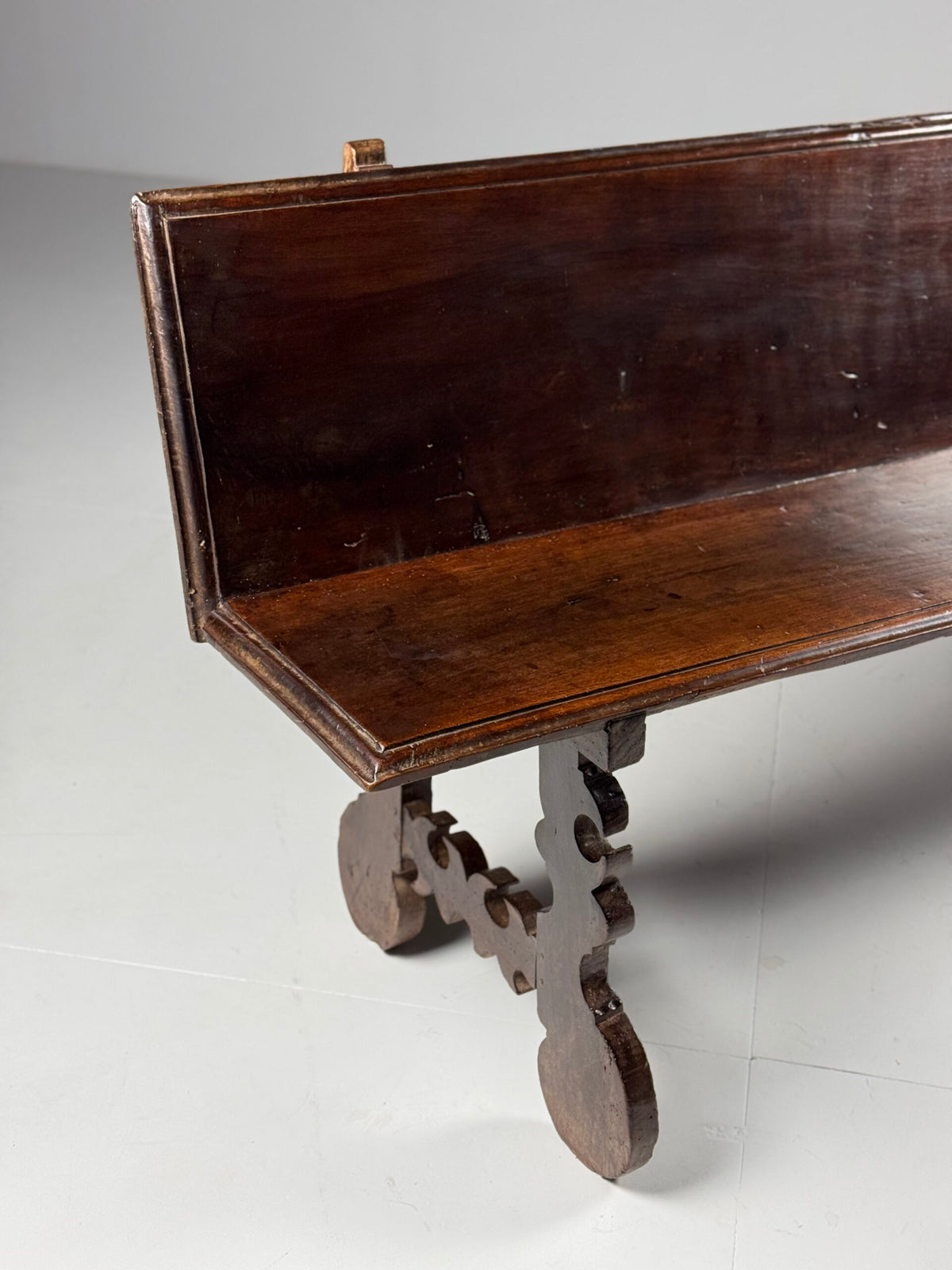 Spanish Solid Walnut Bench, 18th Century, photo 6