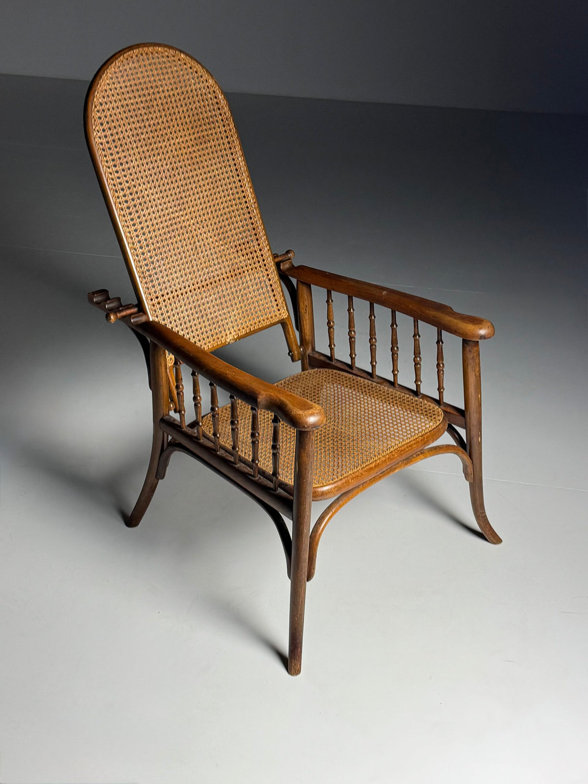 Thonet Style Bentwood Armchair with Cane Seat, 20th Century, photo 2