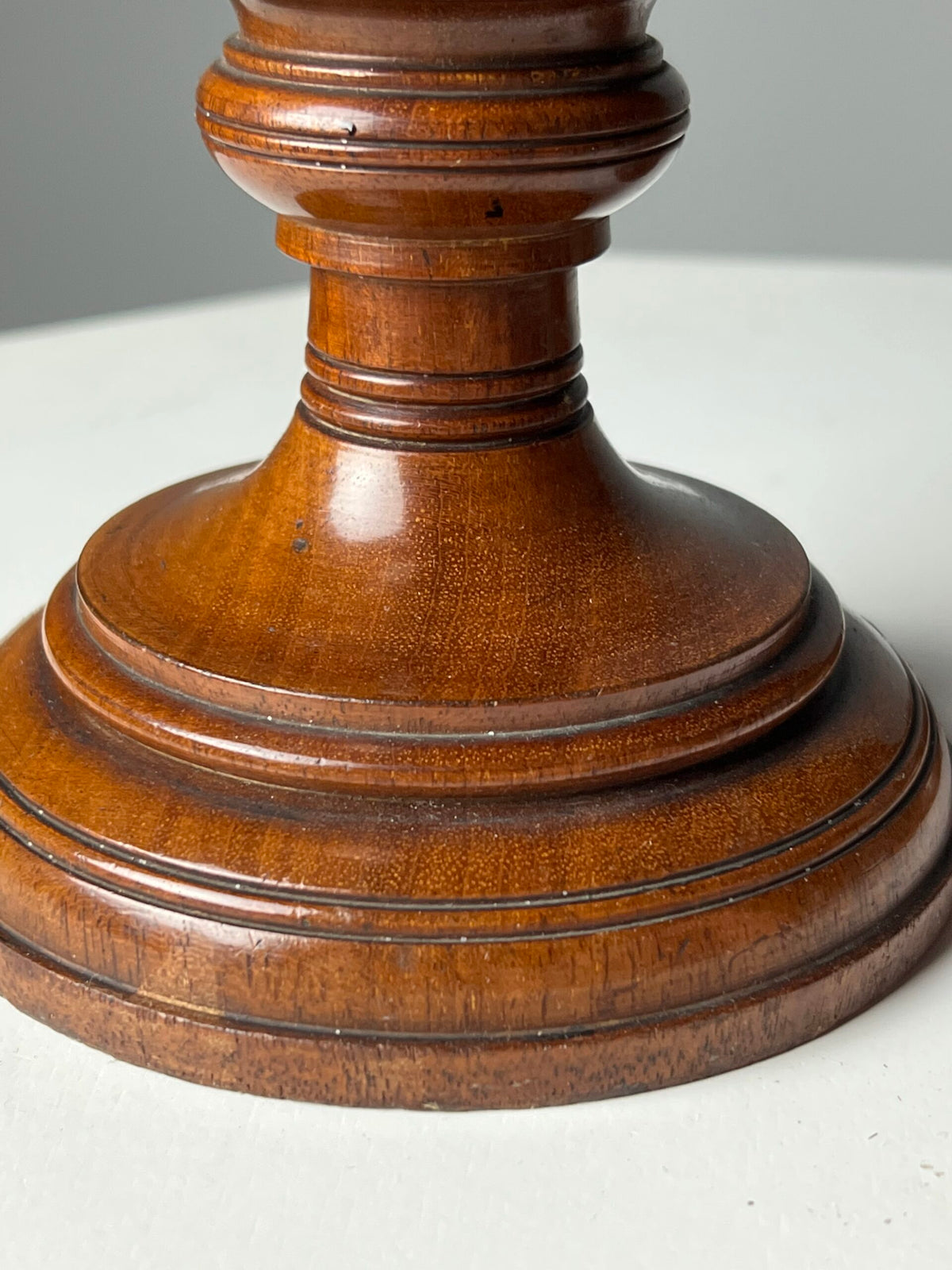 Pair of Solid Mahogany Candlesticks or Vases, France c. 1900, photo 11