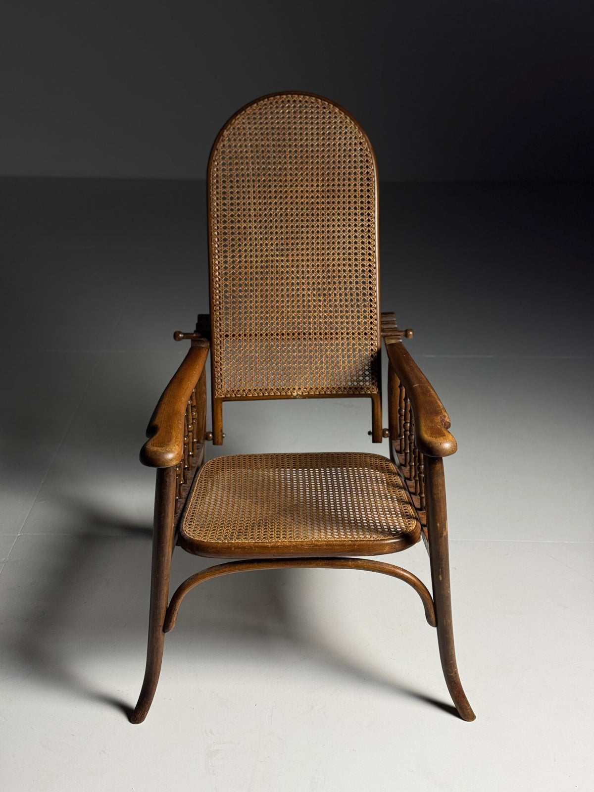 Thonet Style Bentwood Armchair with Cane Seat, 20th Century, photo 10