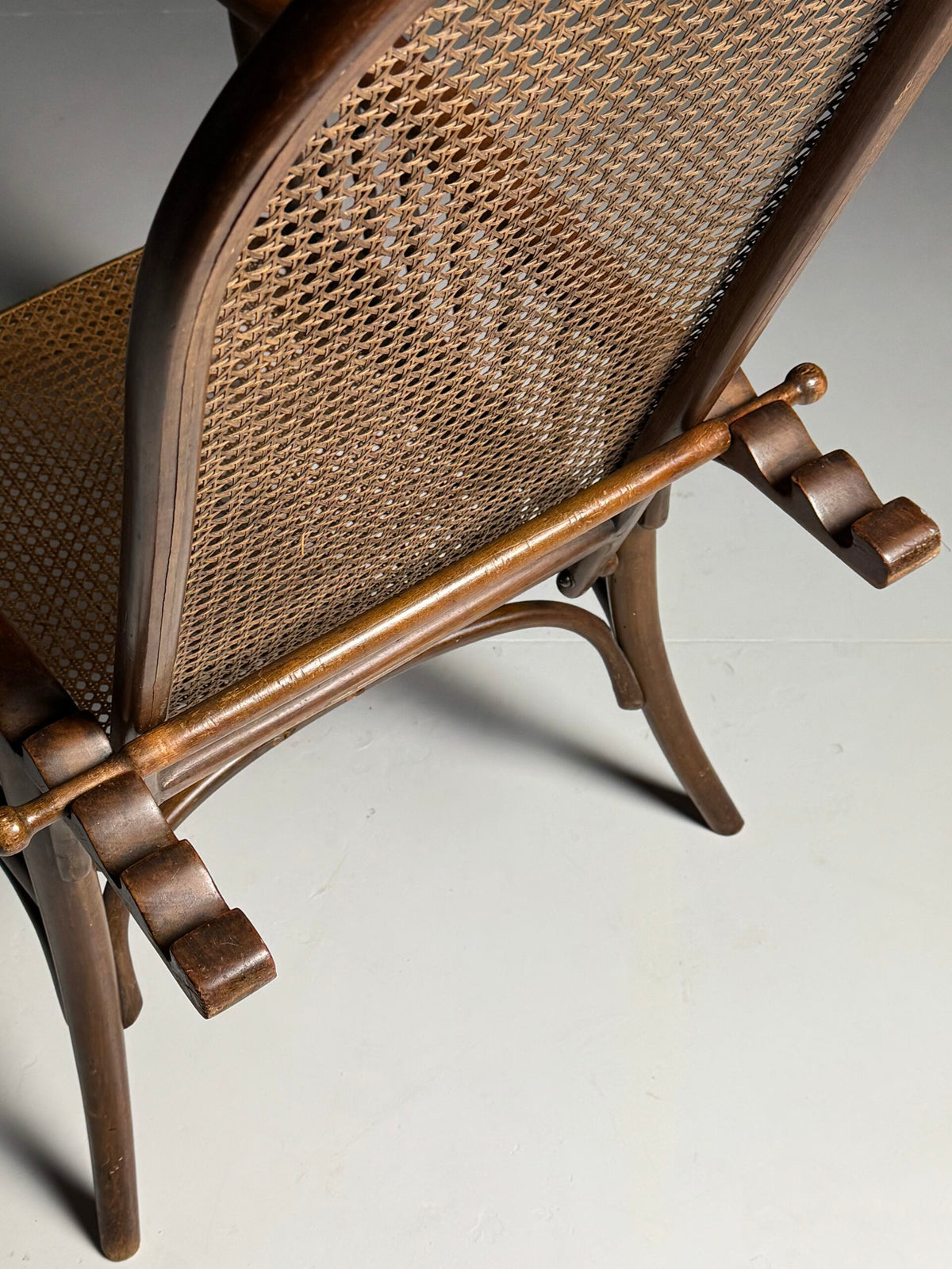 Thonet Style Bentwood Armchair with Cane Seat, 20th Century, photo 16