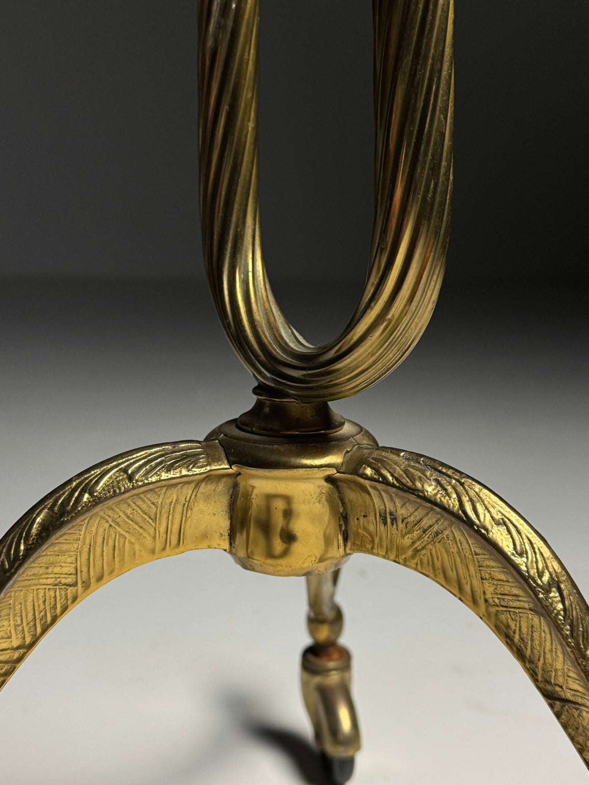 French Brass and Mahogany Clothes Valet on Wheels, Mid 20th Century, photo 10