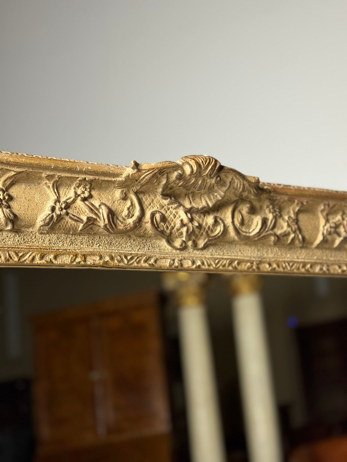 Large Classic Dutch Mirror, Mid 20th Century Frame, photo 12
