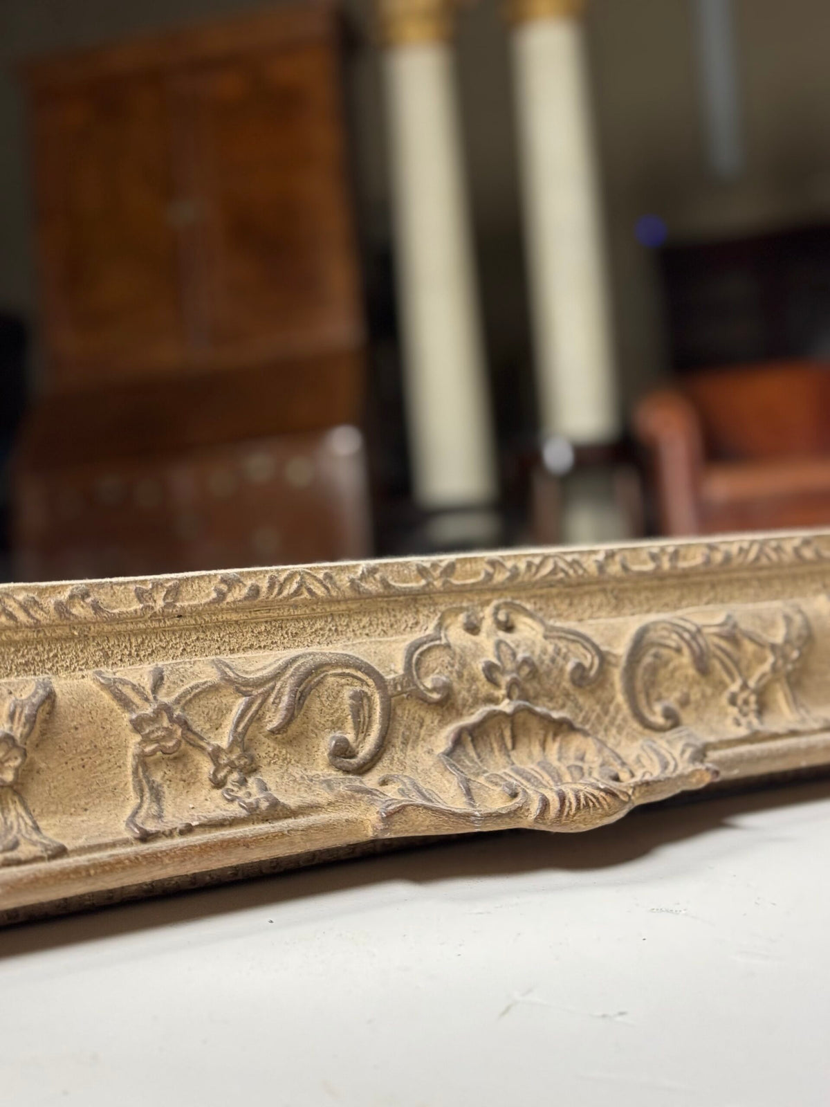 Large Classic Dutch Mirror, Mid 20th Century Frame, photo 9