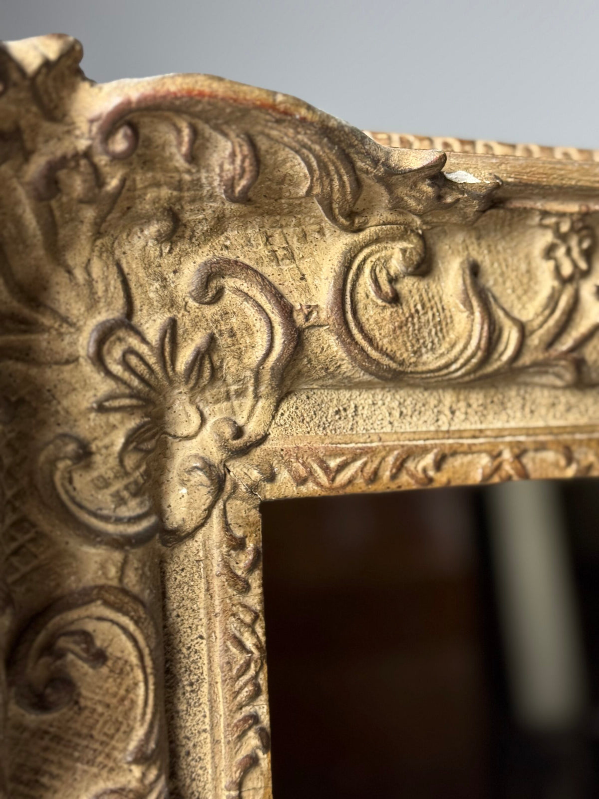 Large Classic Dutch Mirror, Mid 20th Century Frame, photo 5