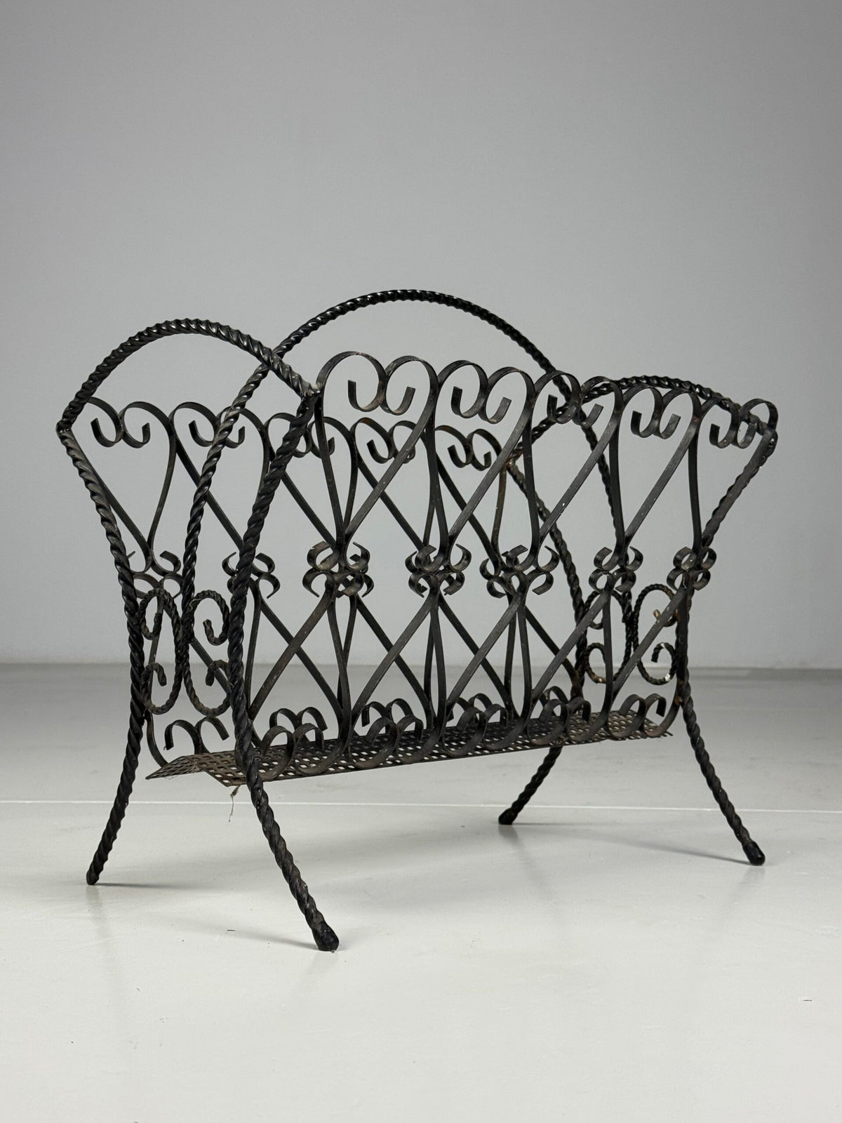 Wrought Iron Magazine Rack, Mid 20th Century, photo 10
