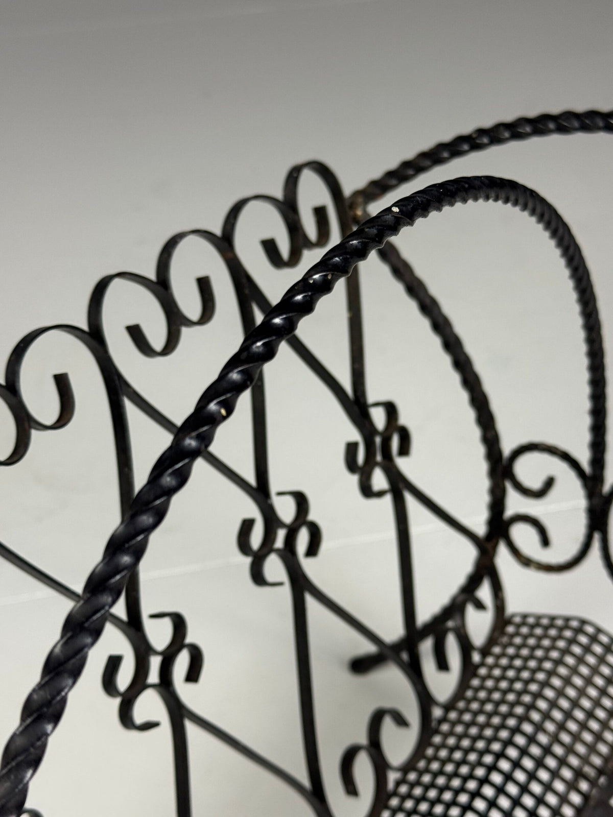 Wrought Iron Magazine Rack, Mid 20th Century, photo 7