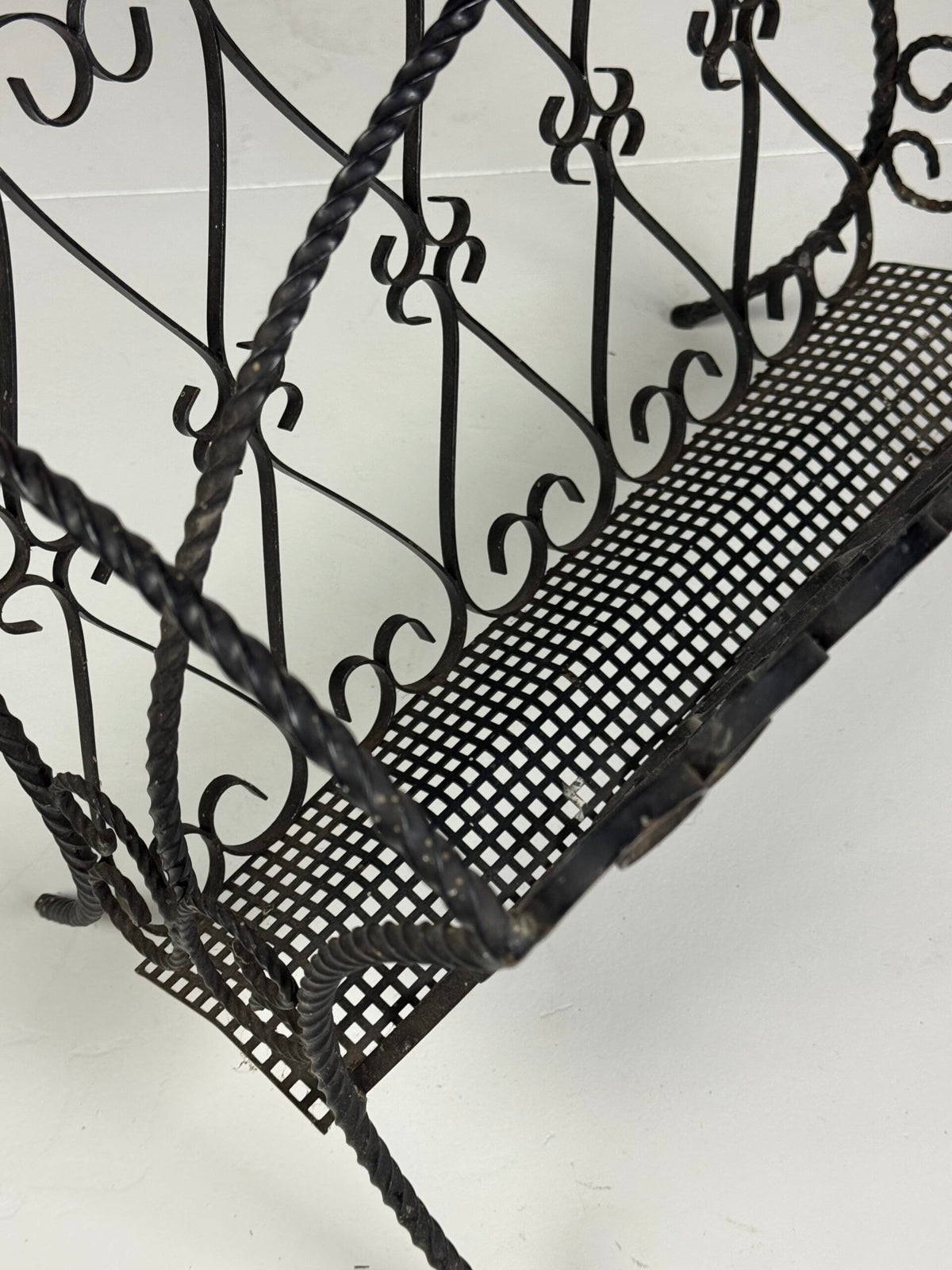 Wrought Iron Magazine Rack, Mid 20th Century, photo 6