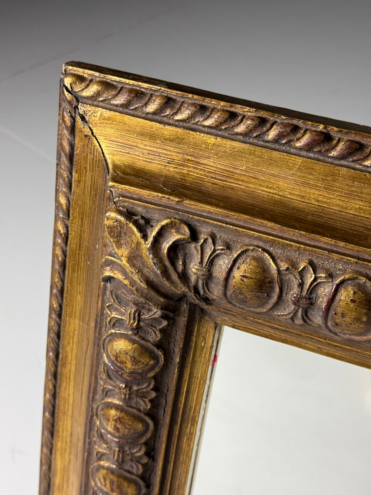 Vintage Square Gold Coloured Mirror, Mid 20th Century, photo 9