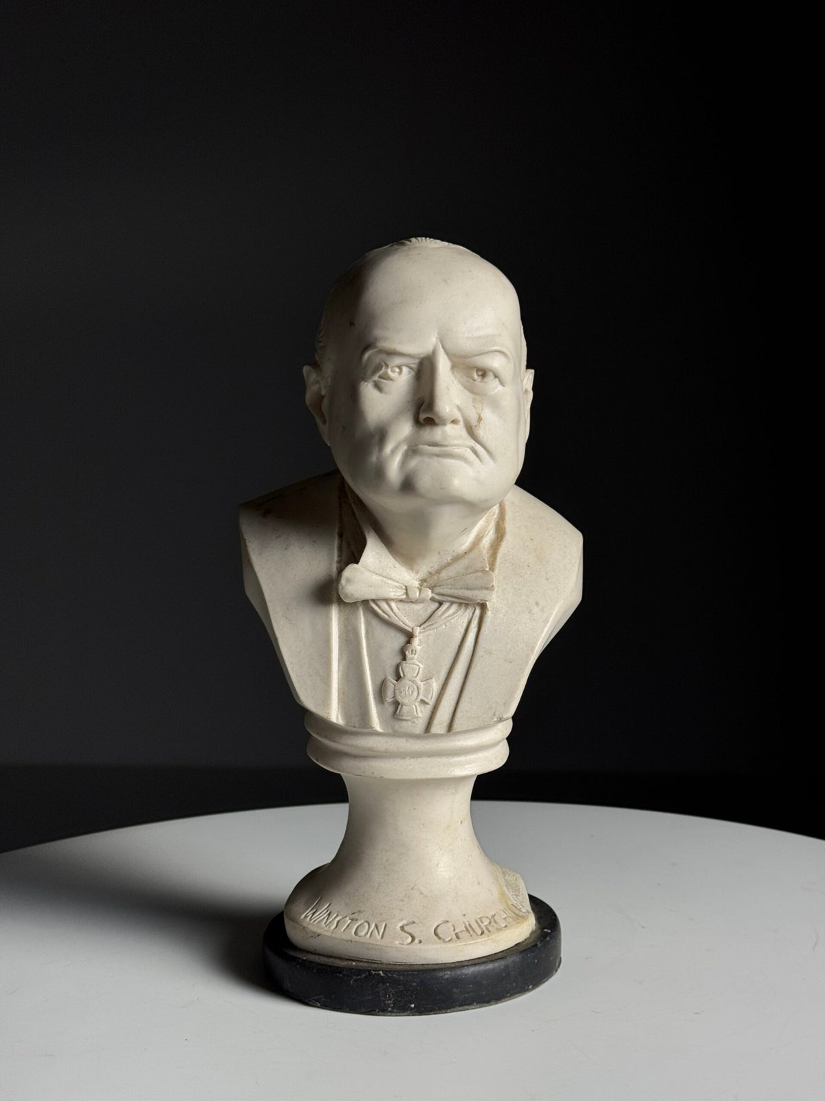 Cast Marble Bust of Winston Churchill, Mid 20th Century, photo 4