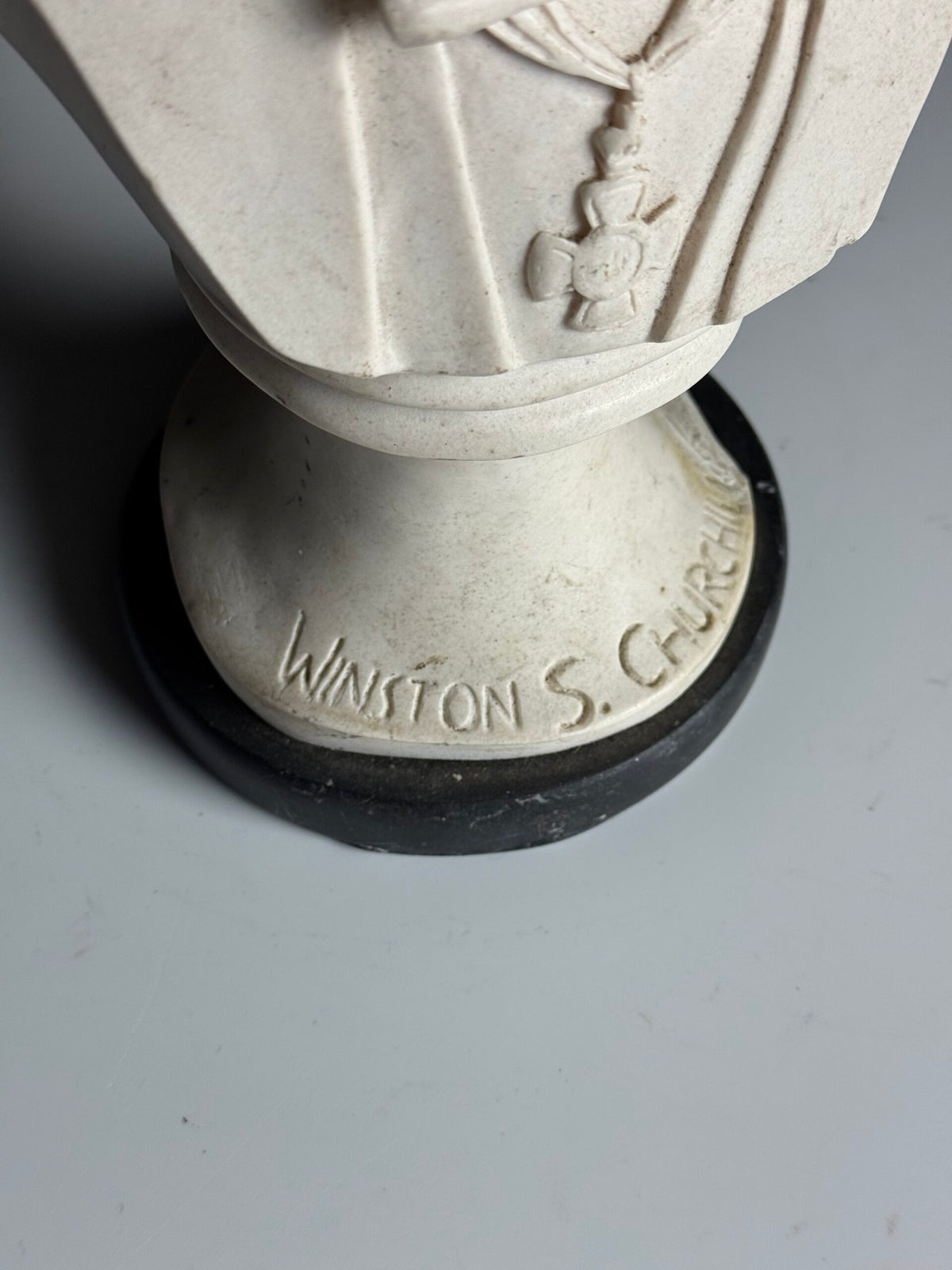 Cast Marble Bust of Winston Churchill, Mid 20th Century, photo 5
