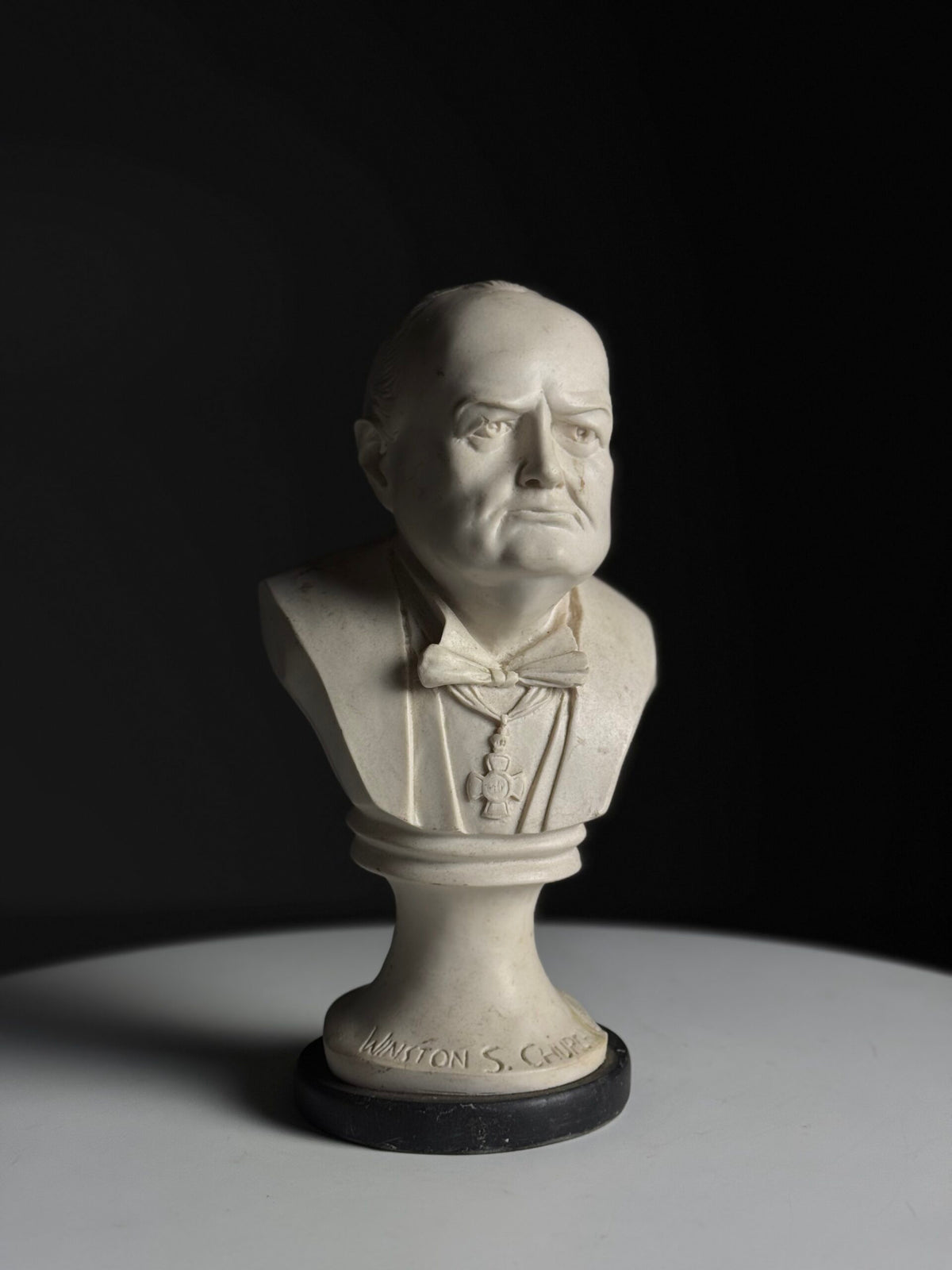 Cast Marble Bust of Winston Churchill, Mid 20th Century, photo 8
