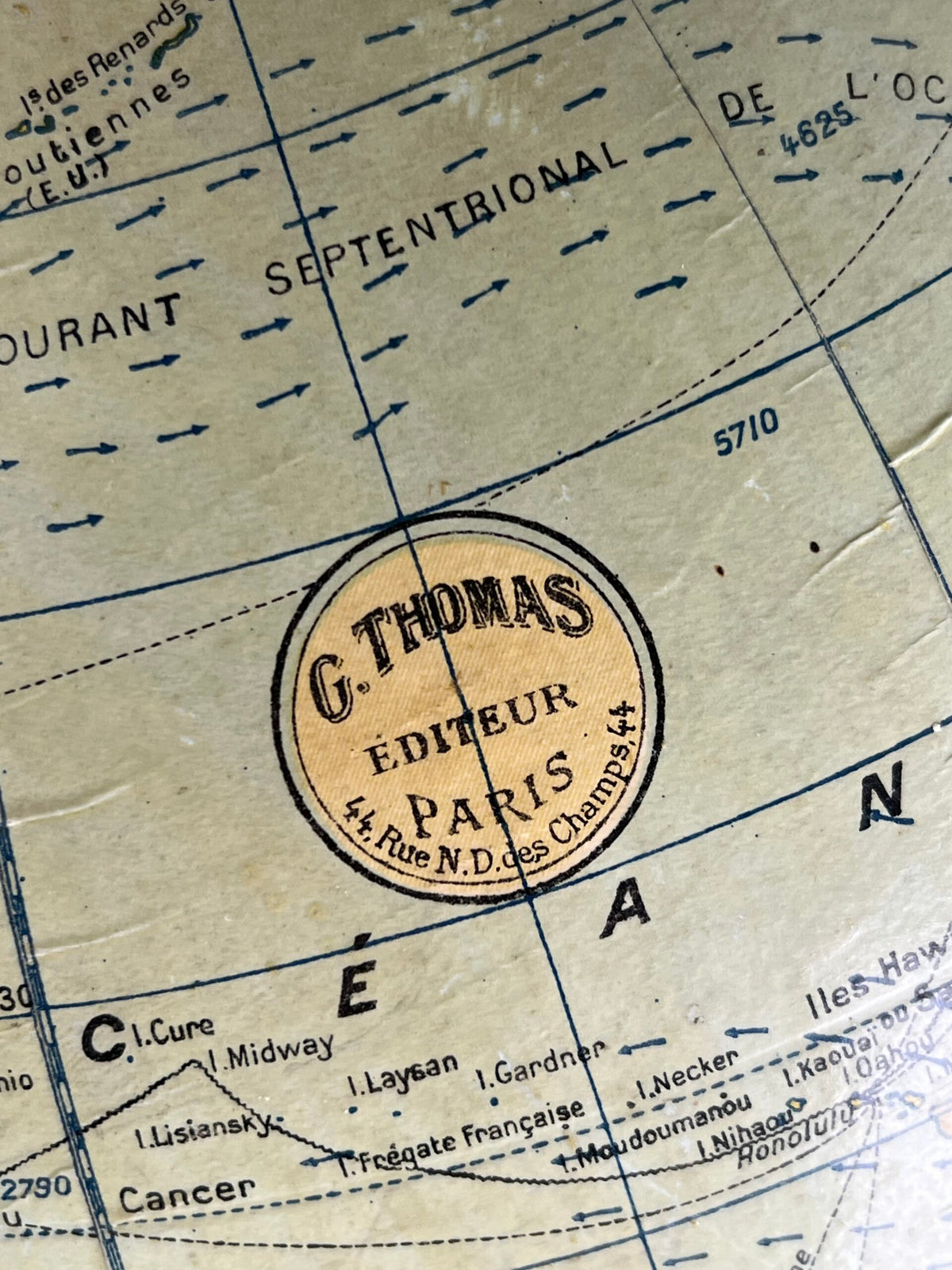 French Terrestrial Globe by G. Thomas, Paris, c. 1900, photo 9