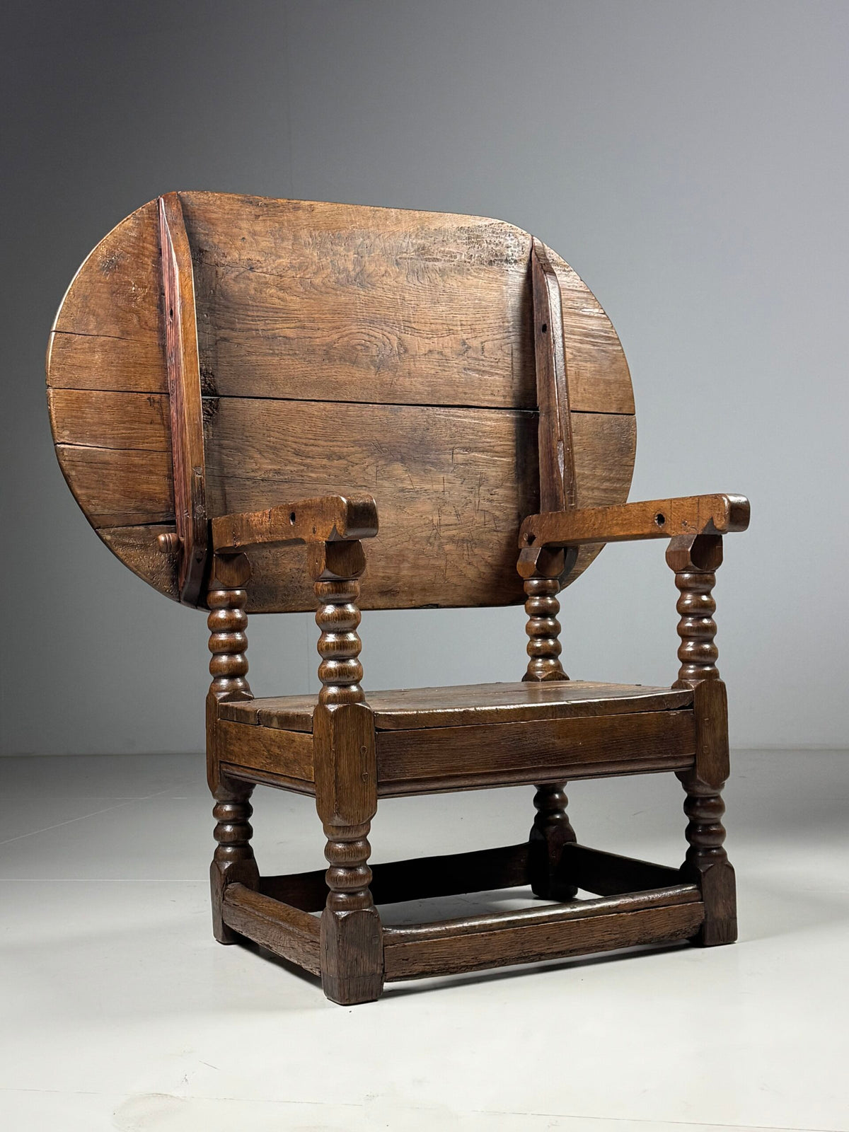 English Oak Monk's Bench Table, 18th Century, photo 1