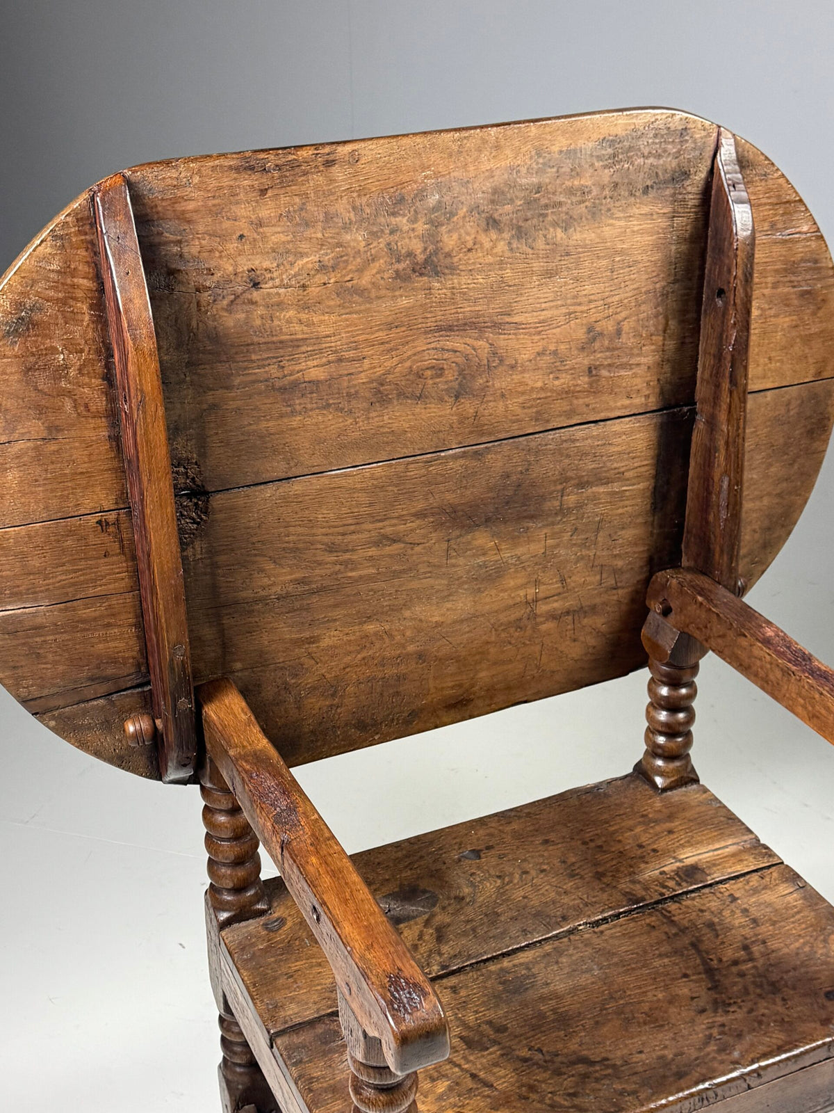 English Oak Monk's Bench Table, 18th Century, photo 10