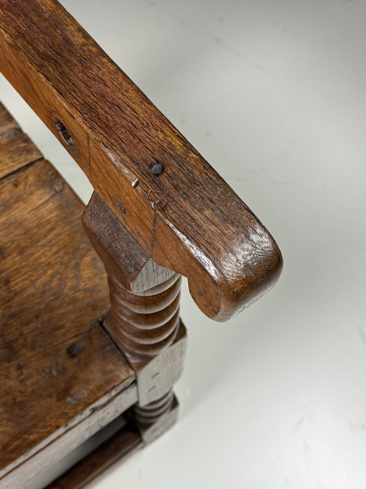 English Oak Monk's Bench Table, 18th Century, photo 6