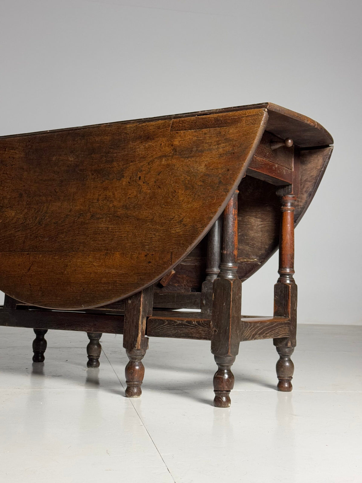 English Solid Oak Gateleg Table, Early 19th Century, photo 20