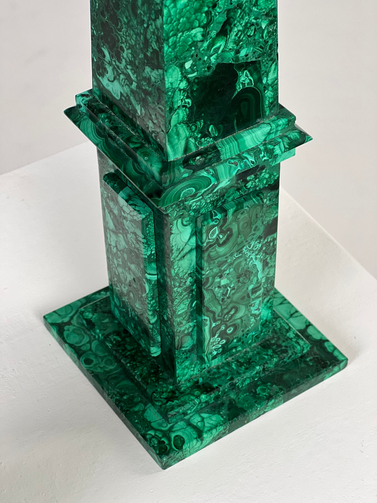 Set of Four Malachite Veneer Obelisks, Late 20th Century, photo 5