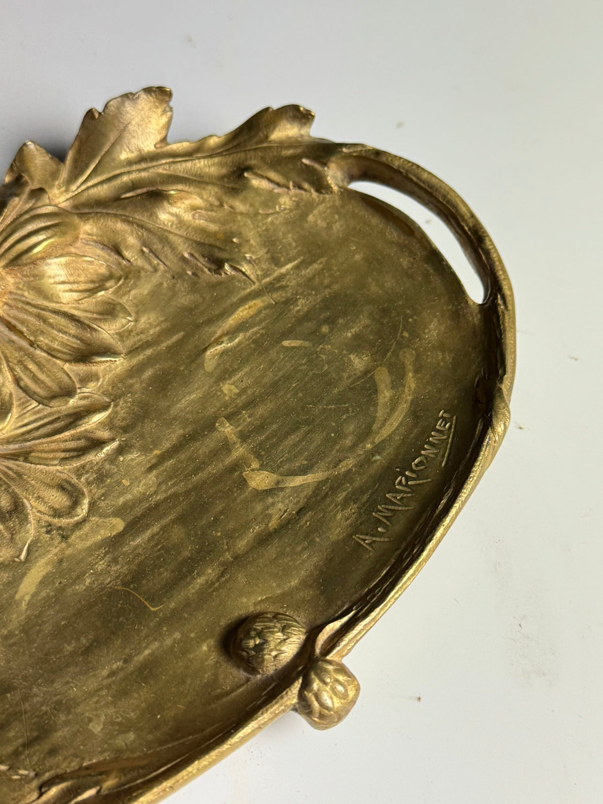 Ornate Bronze Dish Signed A. Marionnet, France, photo 6