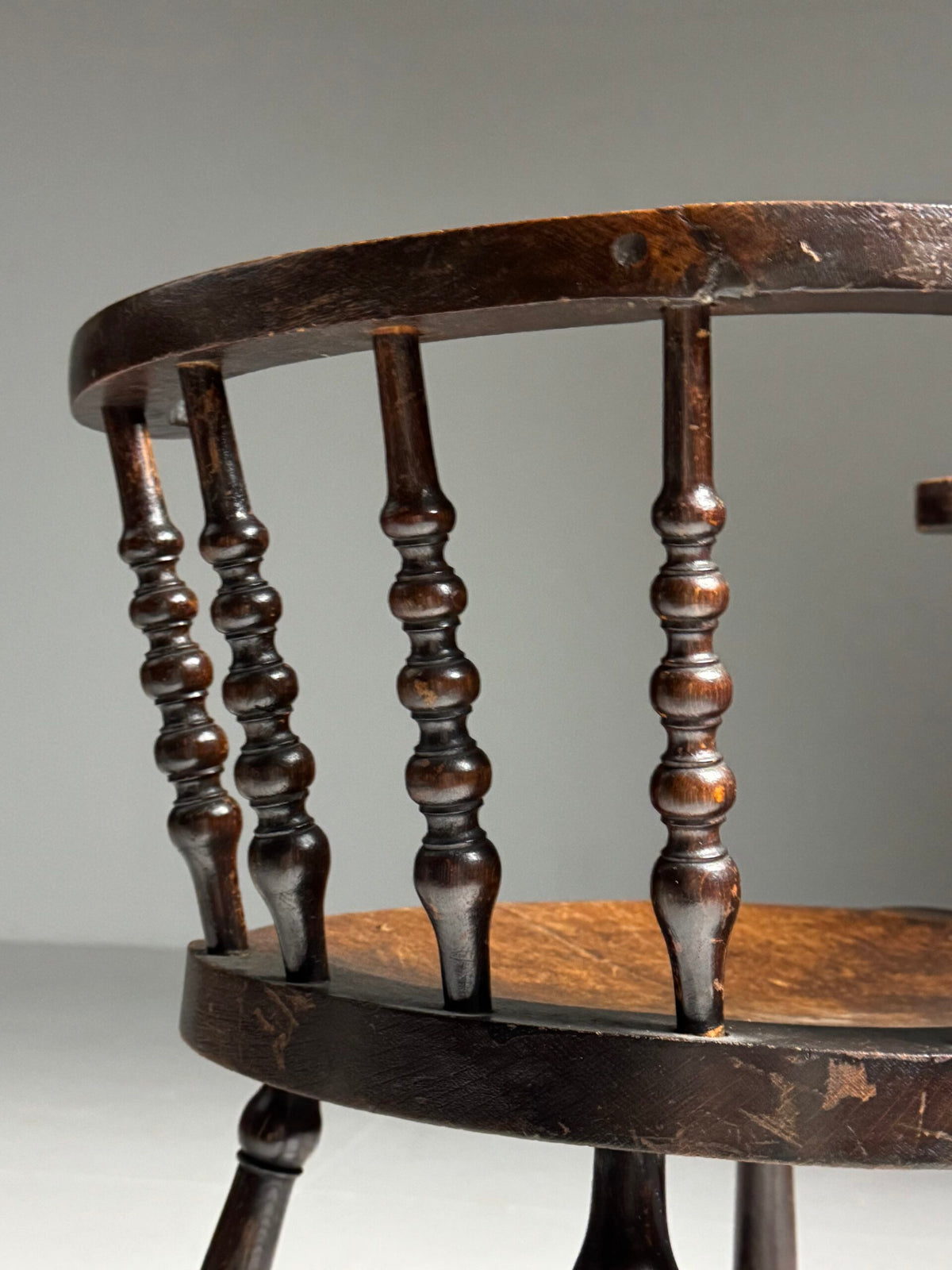 Antique Oak Bobbin Armchair, Early 20th Century, photo 15